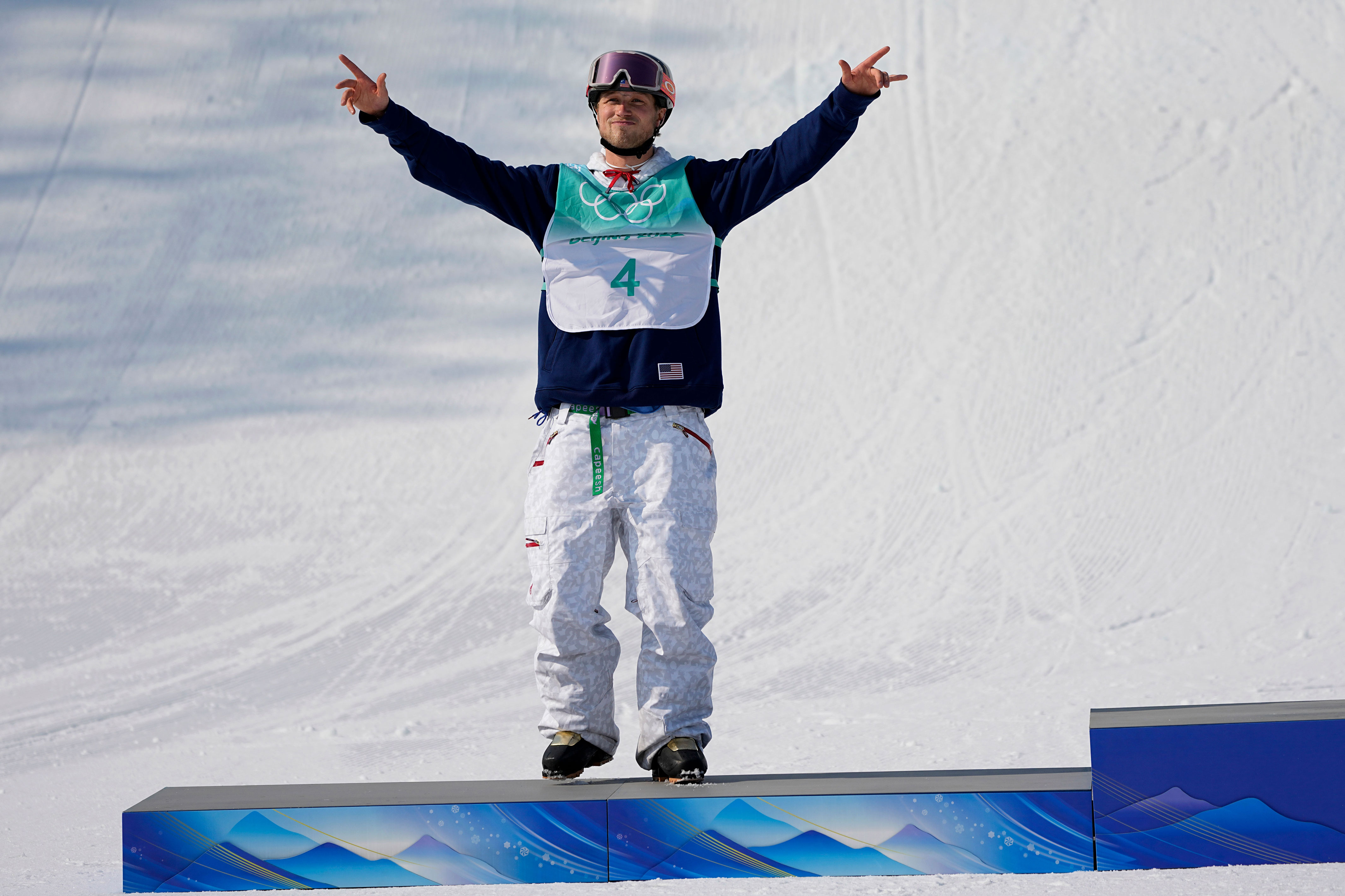 Silver medalist Colby Stevenson of the United States clinched silver in the men's freestyle skiing big air final on Wednesday.