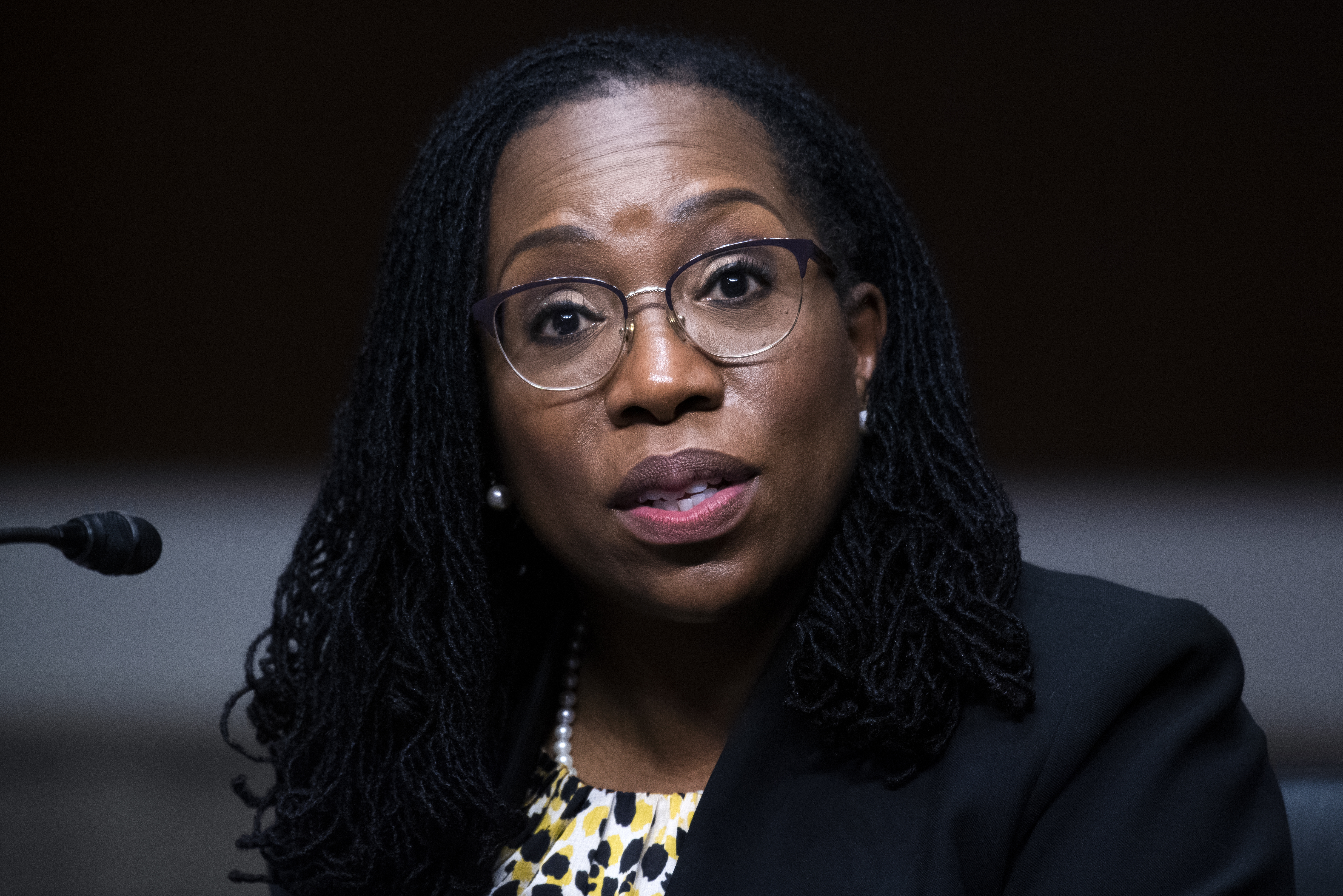 Ketanji Brown Jackson testifies during her Senate Judiciary Committee confirmation hearing on April 28, 2021 in Washington, DC. 
