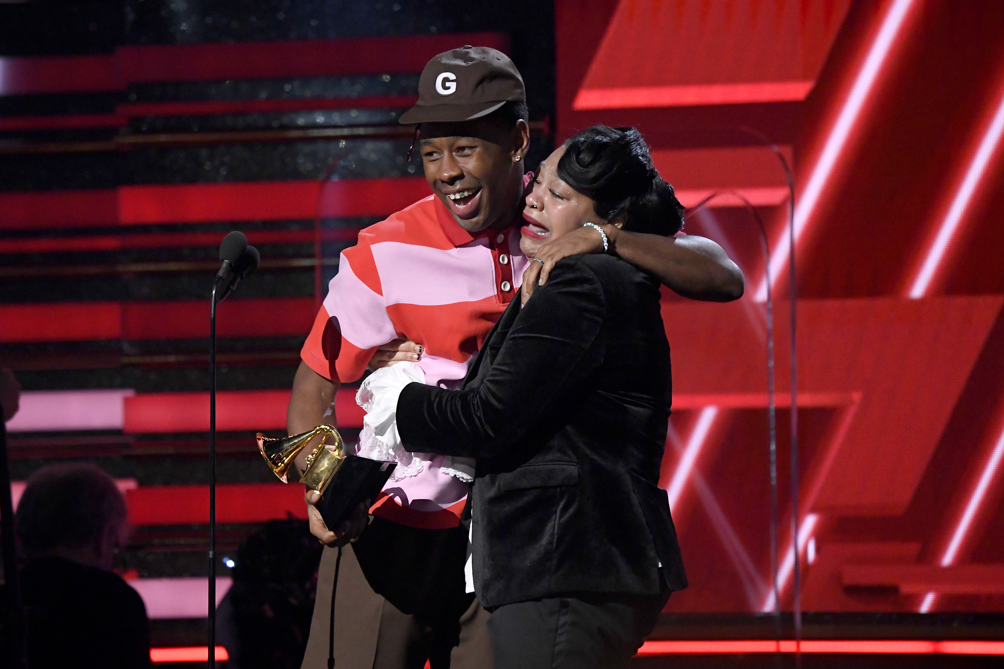 Tyler, The Creator's Mom Breaks Down in Tears as He Wins at Grammys