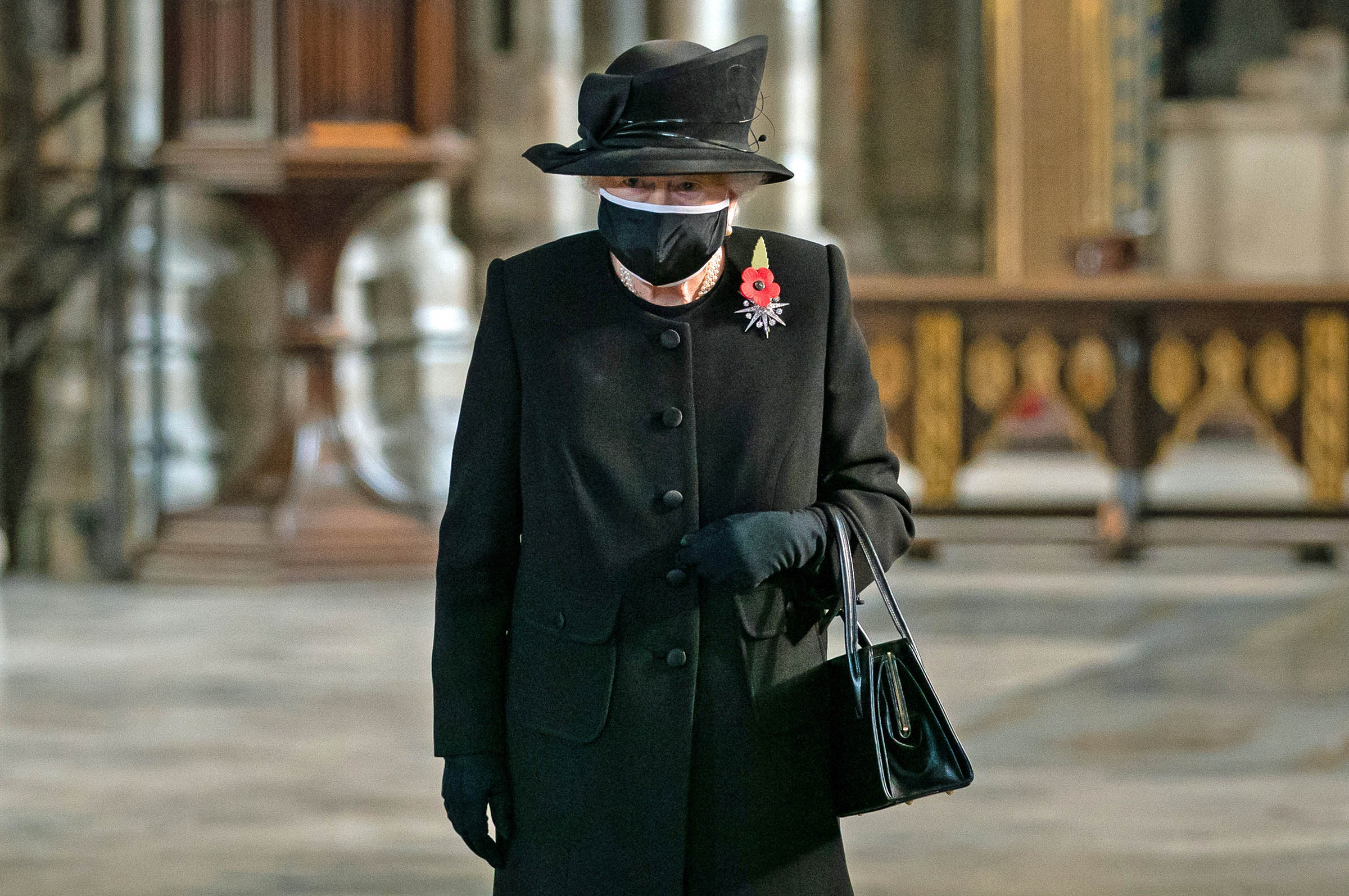 Queen Elizabeth II during a ceremony in Westminster Abbey to mark the centenary of the burial of the Unknown Warrior.