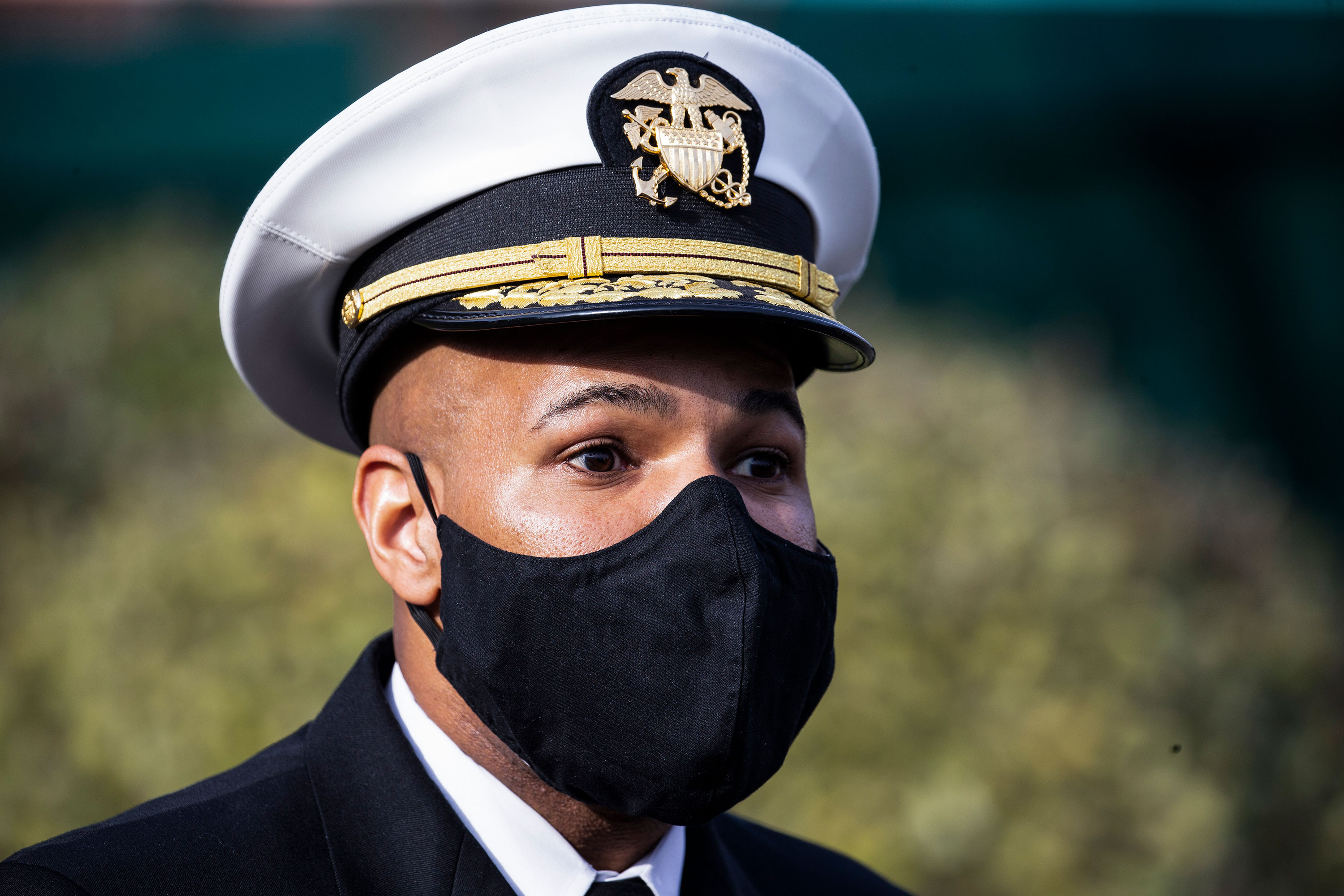 Surgeon General Jerome Adams speaks to the media on December 21.