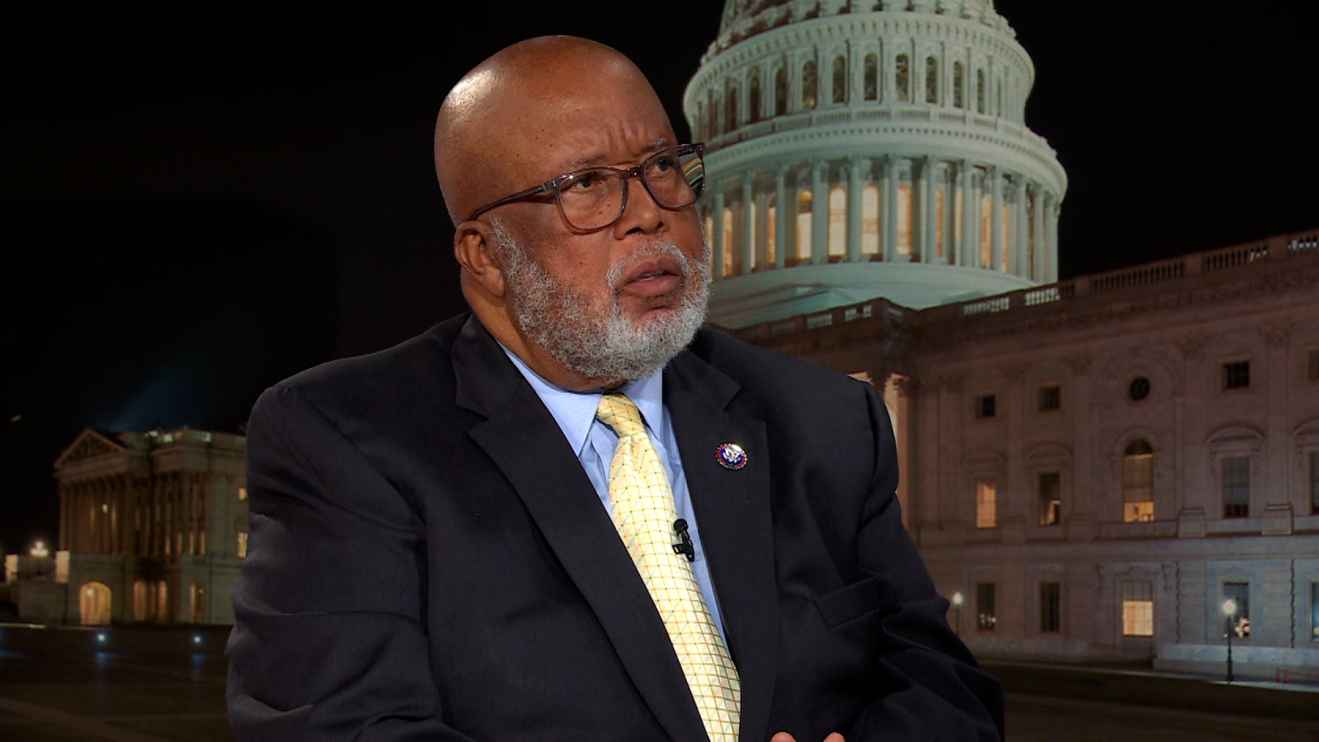 US Rep. Bennie Thompson, the committee chairman, talks to CNN's Jake Tapper on Thursday night.