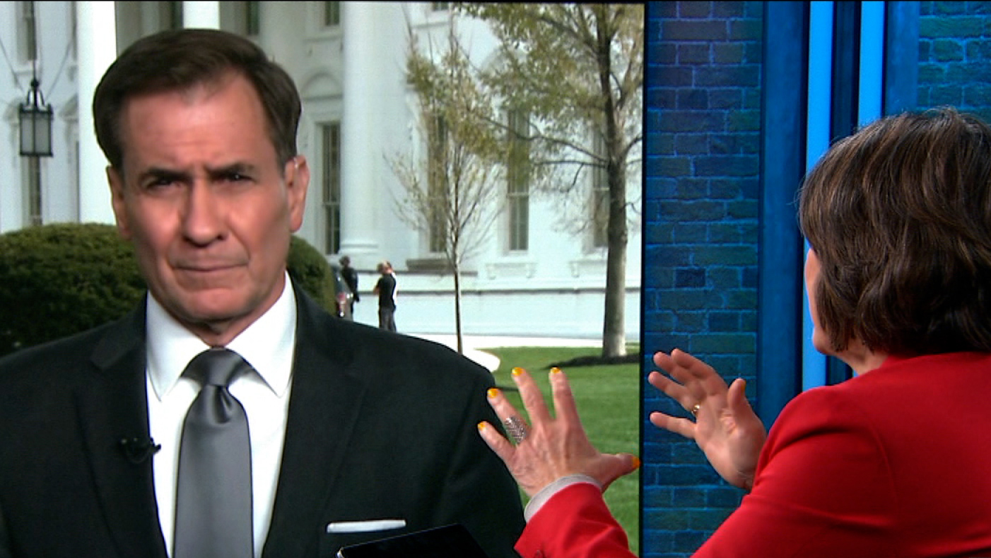John Kirby speaks to Christiane Amanpour in an interview with CNN.
