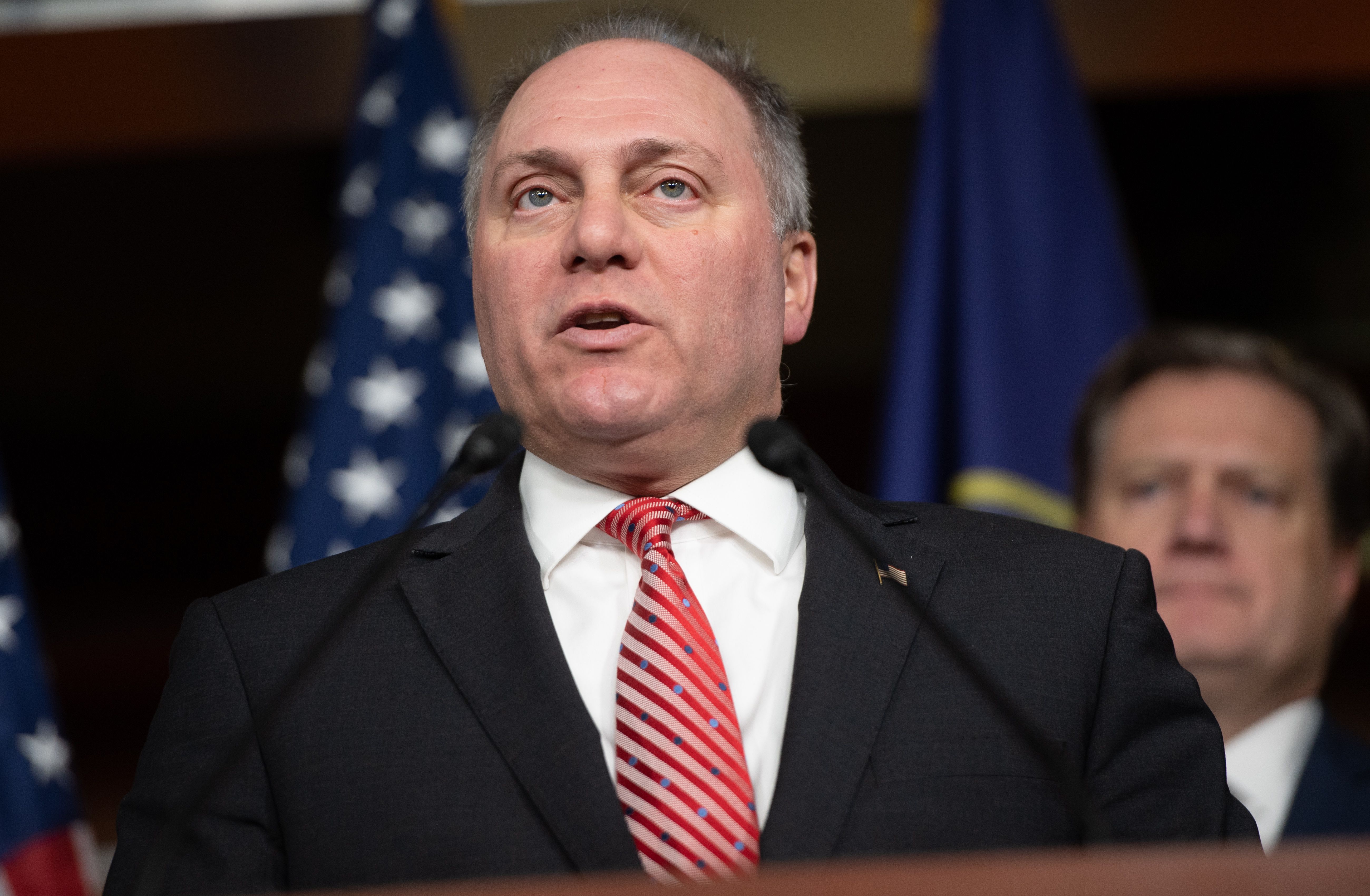 House Minority Whip Steve Scalise, a Republican from Louisiana, speaks during a news conference on Capitol Hill in Washington, DC, on Oct. 22, 2019.
