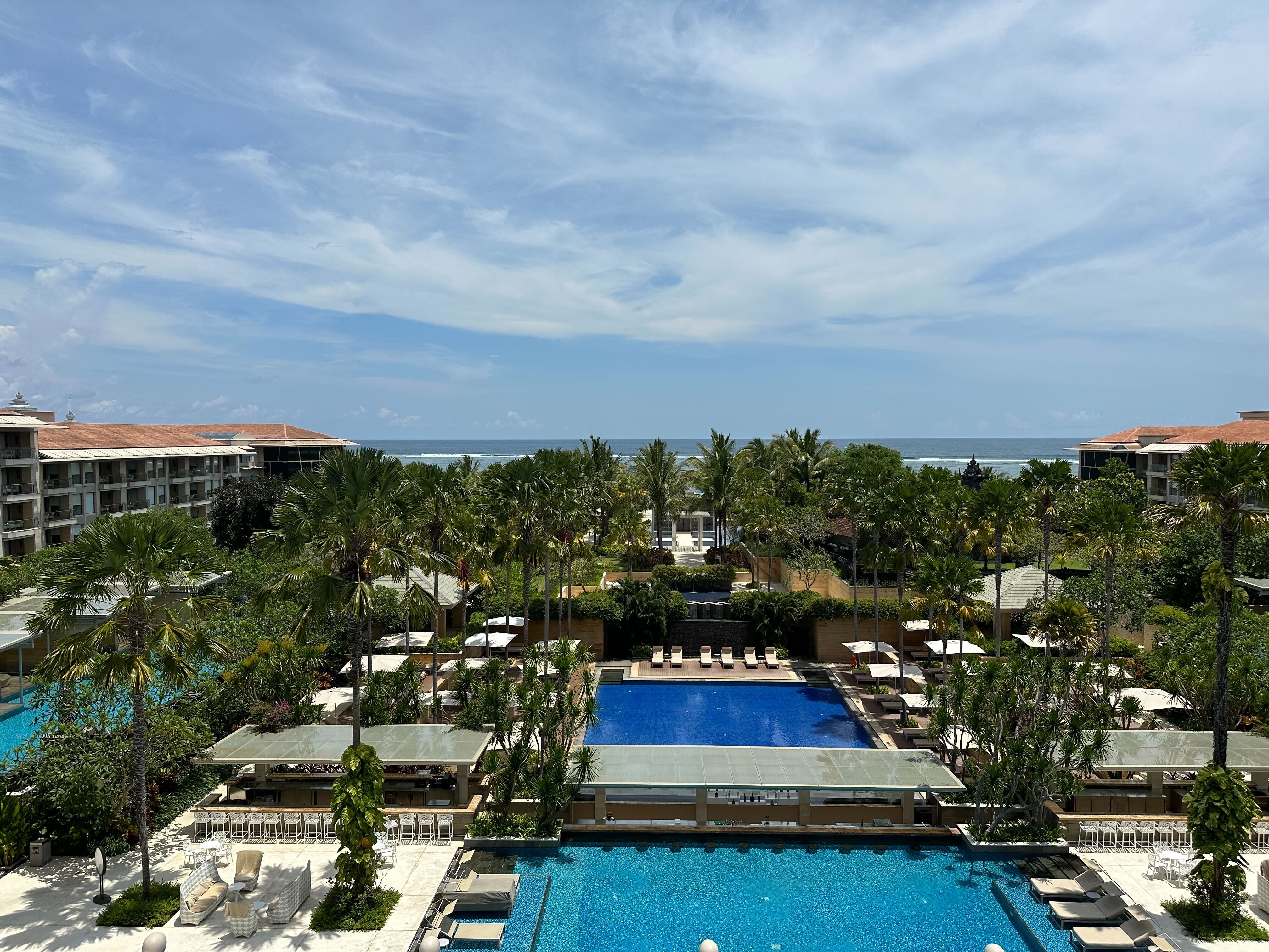 View of The Mulia, a luxury beachside hotel in Indonesia’s resort island of Bali, where US President Joe Biden and Chinese leader Xi Jinping are meeting on November 14 on the sidelines of the G20 leaders’ summit.