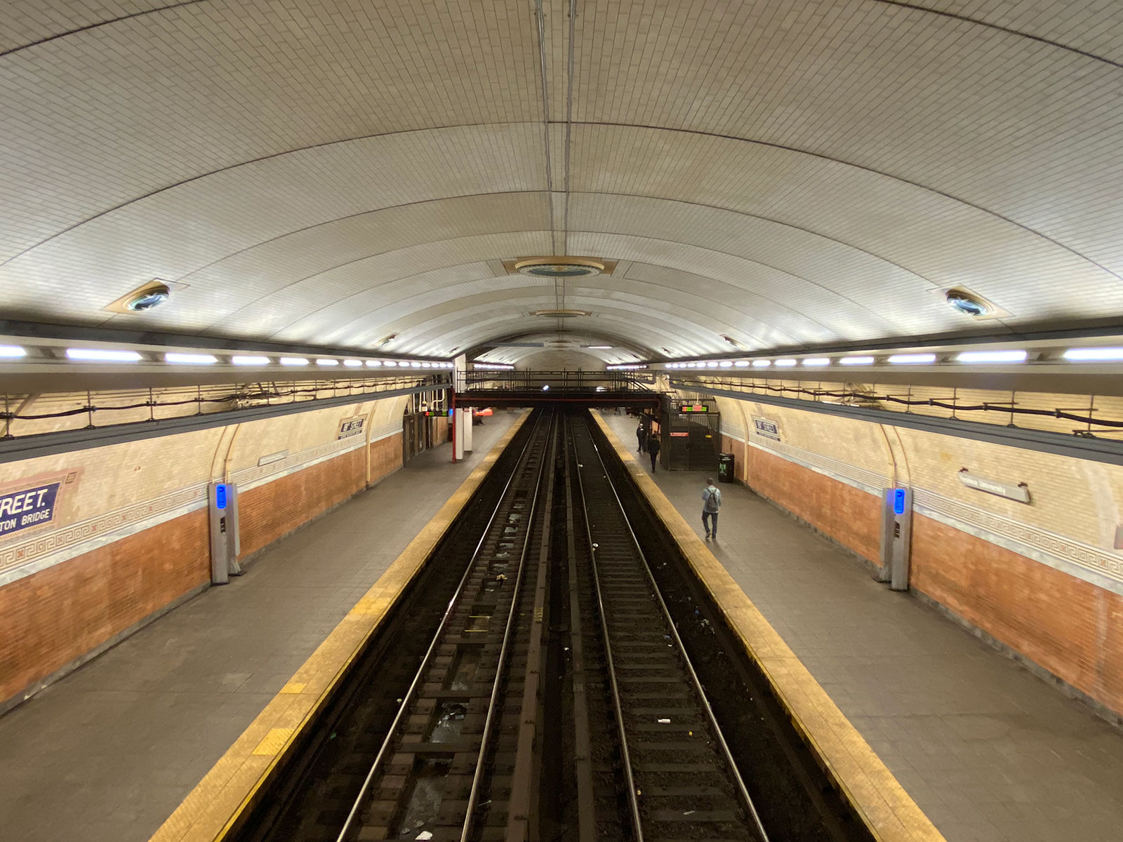 A nearly empty New York City subway station on Saturday, May 2.