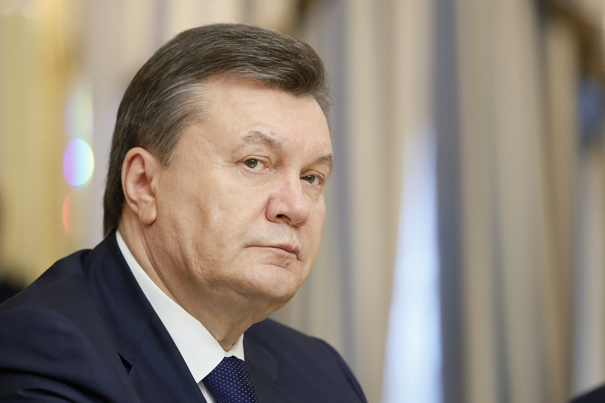 Former Ukrainian President Viktor Yanukovych is seen in this February 21, 2014 photo in Kyiv. 