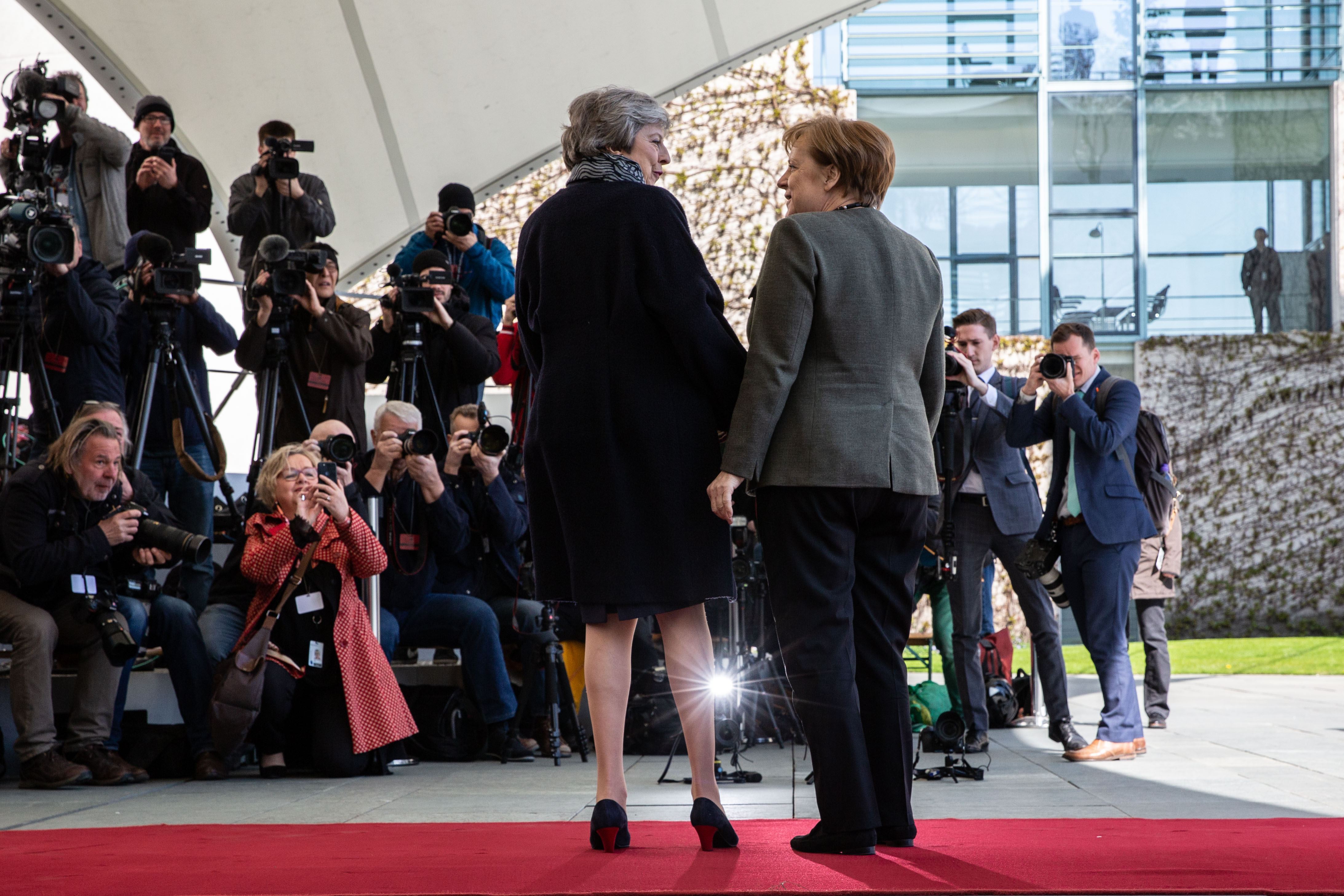 May and Merkel meet in Berlin on Tuesday.