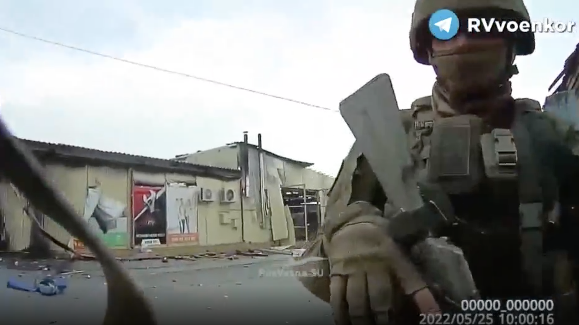 Bodycam footage filmed by a soldier called "Rusak" on May 25 shows the incredible devastation all around the city of Lyman, Ukraine, as Russian troops move past destroyed buildings and down empty streets.