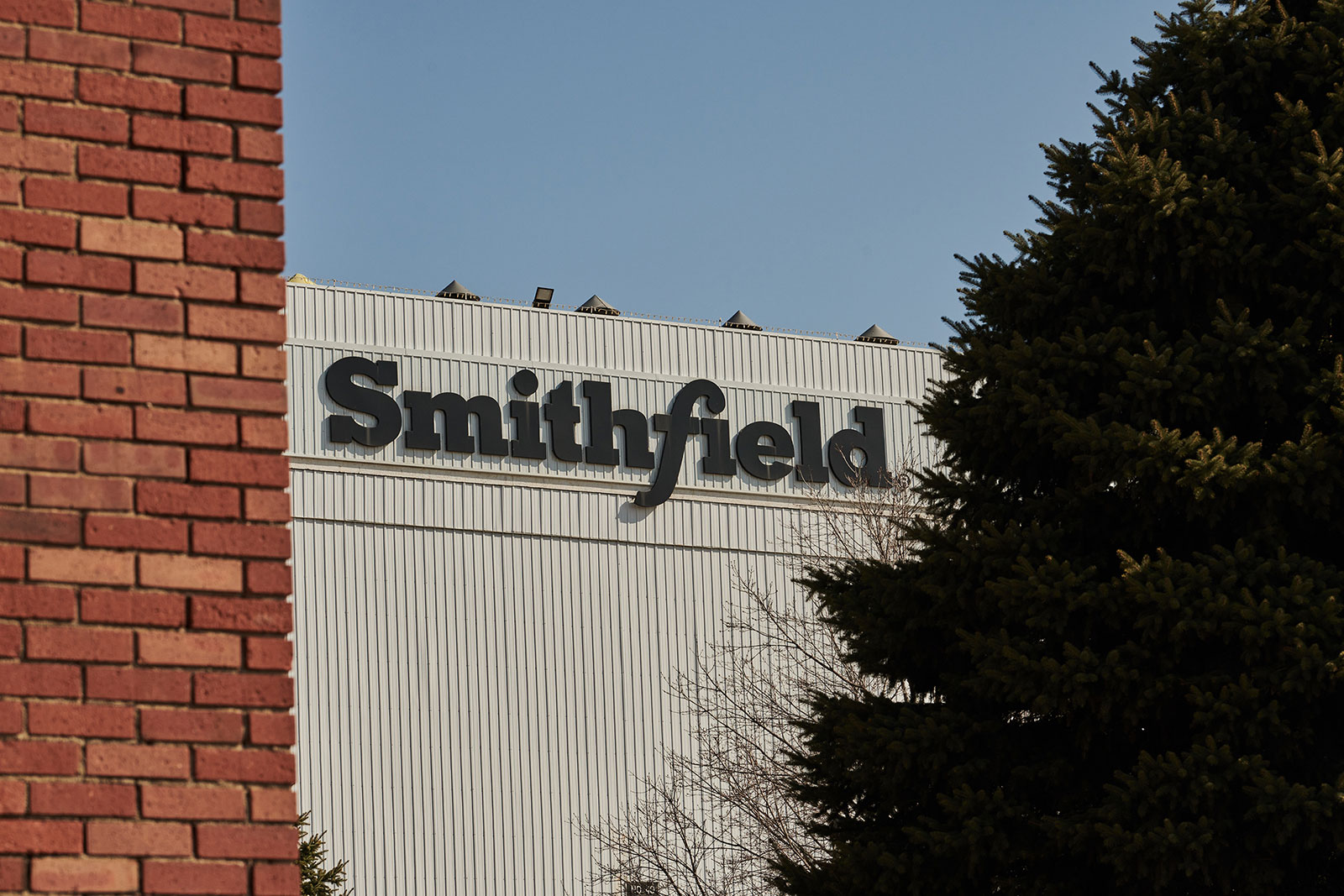 The exterior of the Smithfield Foods plant in Sioux Falls on April 15.