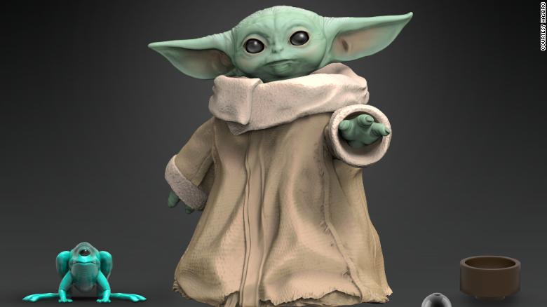 "Star Wars" Baby Yoda toys made by Hasbro.
