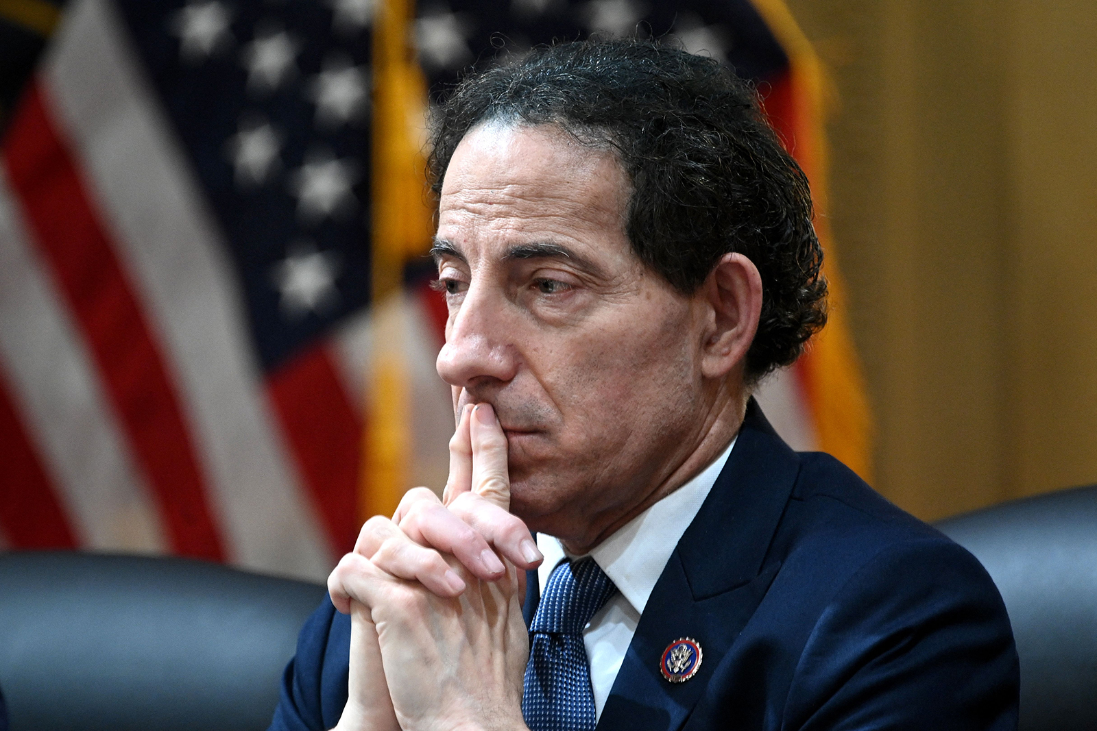 US Representative Jamie Raskin attends a House Select Committee hearing to Investigate the January 6th Attack on the US Capitol, in the Cannon House Office Building on Capitol Hill in Washington, DC on June 9.