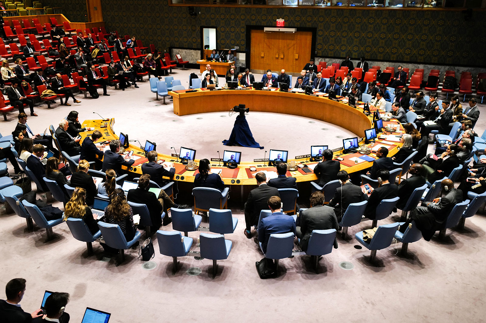 The UN Security Council holds a meeting at UN headquarters in New York on Friday.