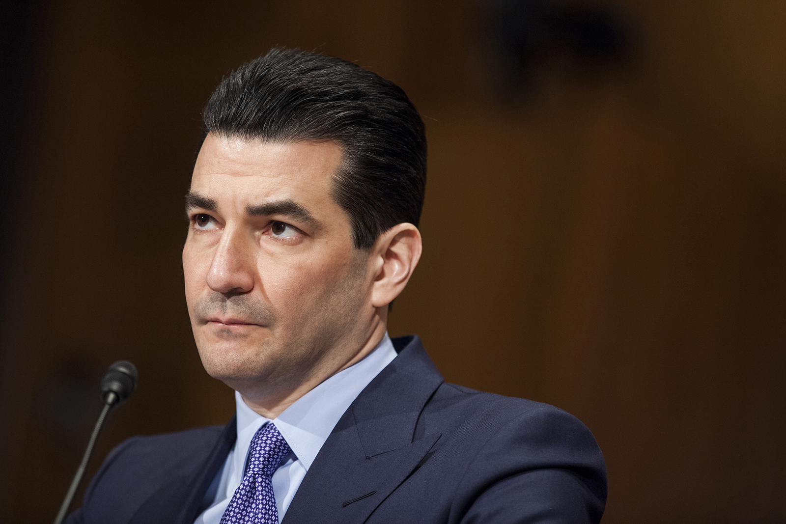 Scott Gottlieb testifies during a Senate Health, Education, Labor and Pensions Committee hearing on April 5, 2017 at on Capitol Hill in Washington. 