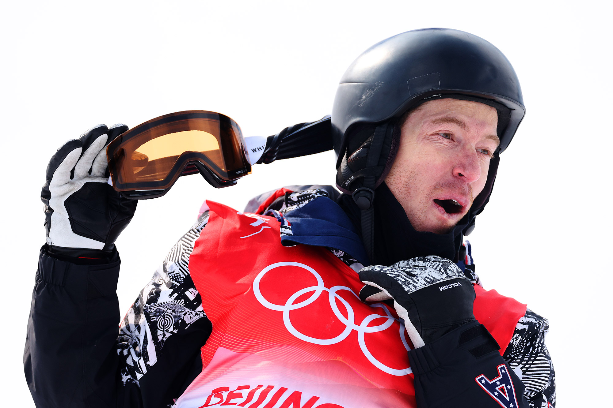 Team USA's Shaun White was visibly relieved after nailing his second run in the halfpipe qualification on Wednesday.