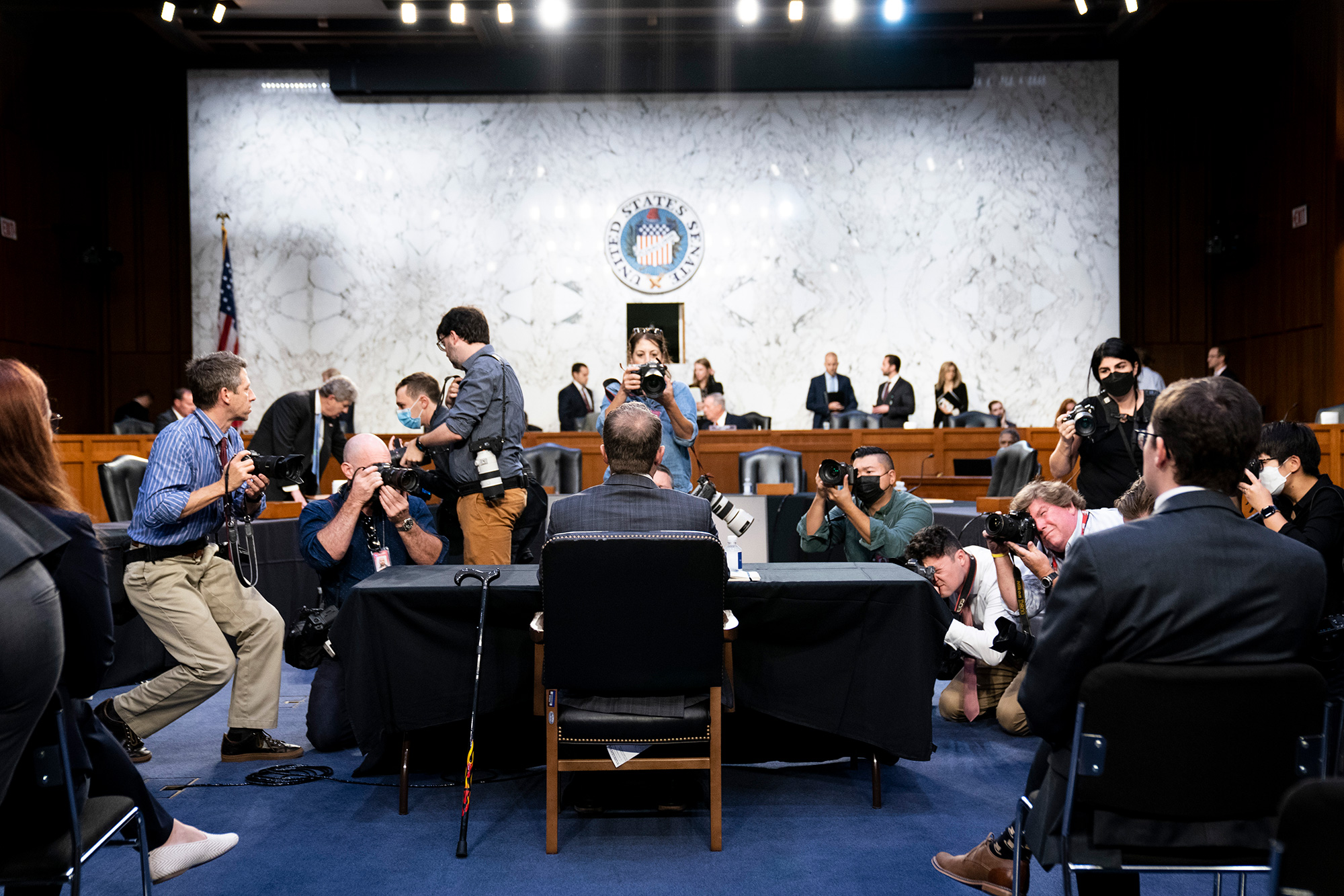 Peiter Zatko testifies before the Senate Judiciary Committee on Capitol Hill in Washington, Sept. 13.
