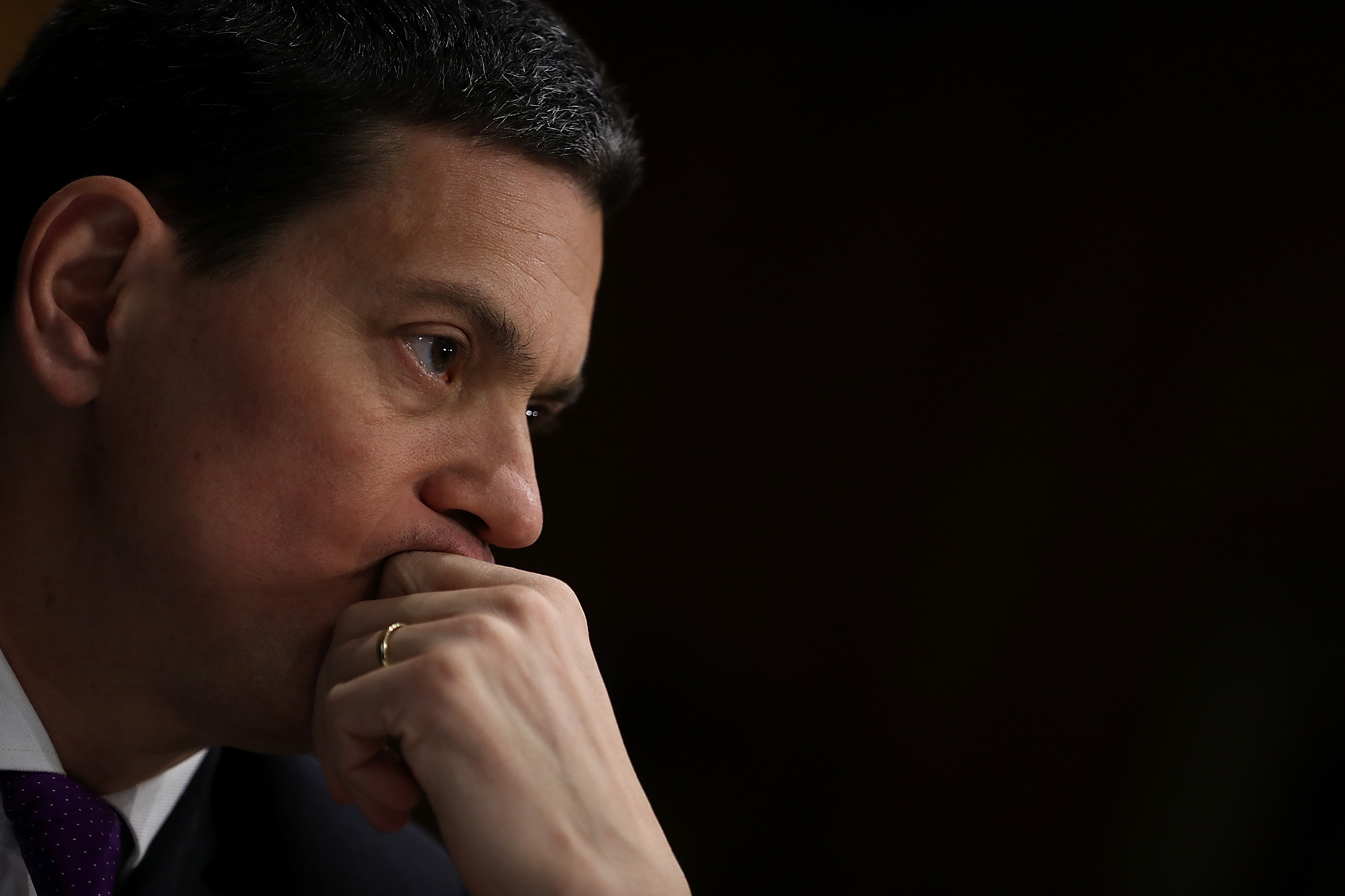 David Miliband looks on during a Senate Foreign Relations Committee meeting in Washington, DC on March 15, 2017.