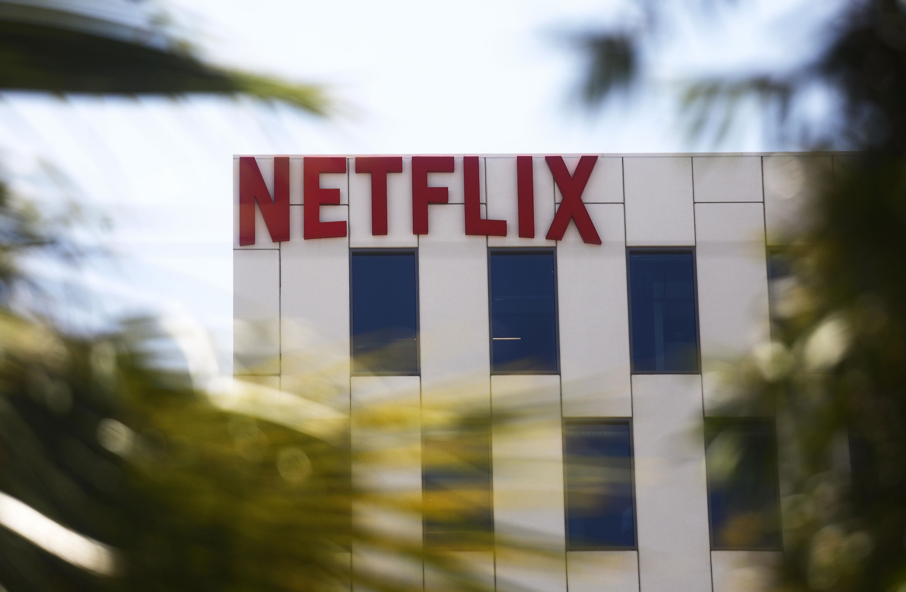 View of the Netflix offices in Los Angeles on May 29, 2019. 