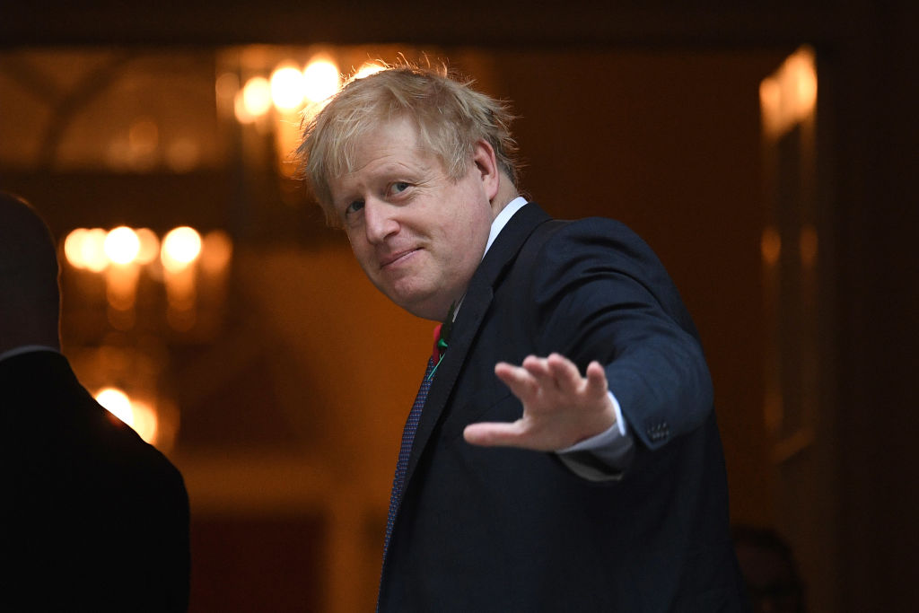 Boris Johnson arrives at Downing Street on Monday.