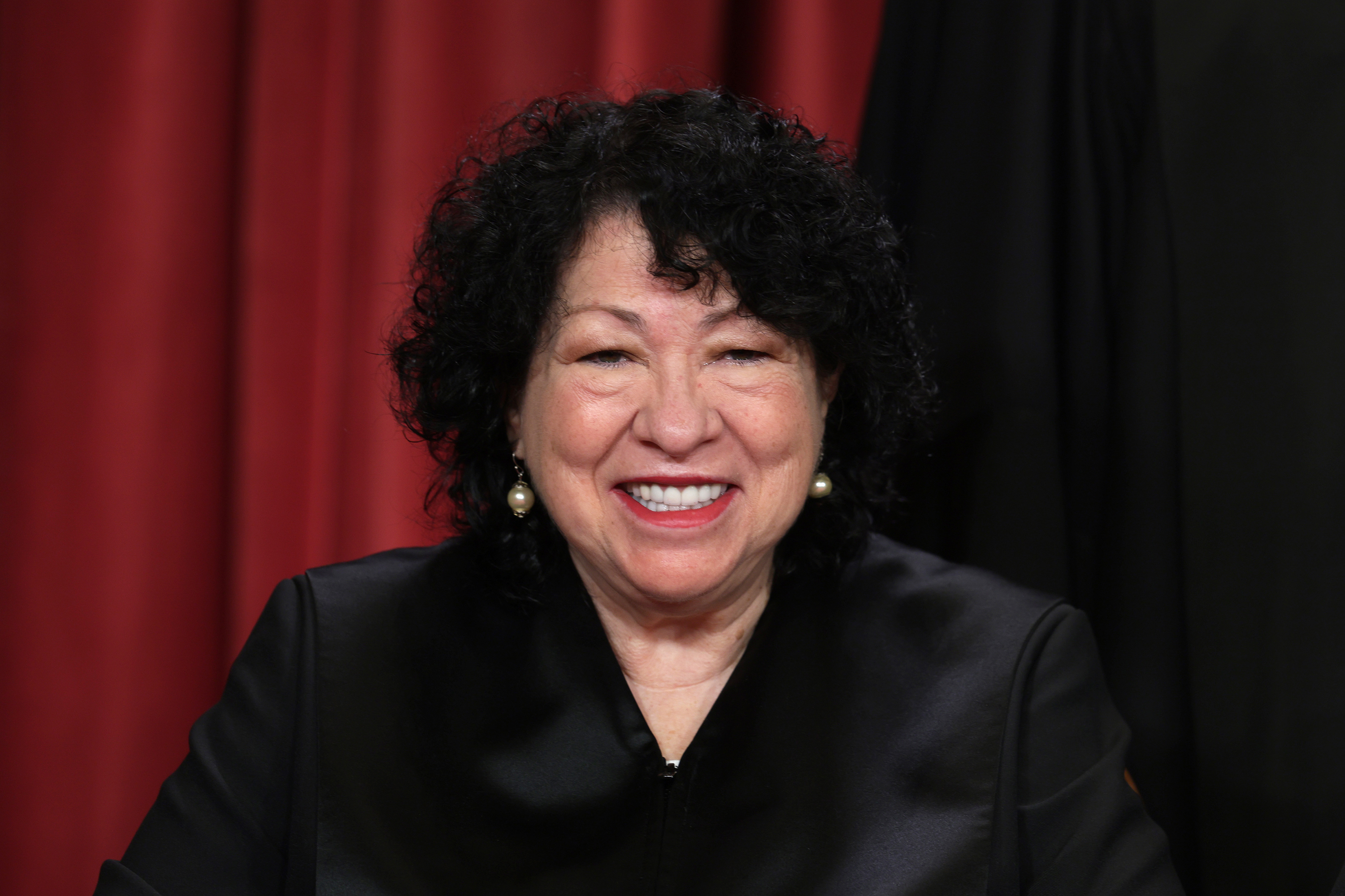Justice Sonia Sotomayor poses for an official portrait at the Supreme Court in Washington, DC, in 2022.