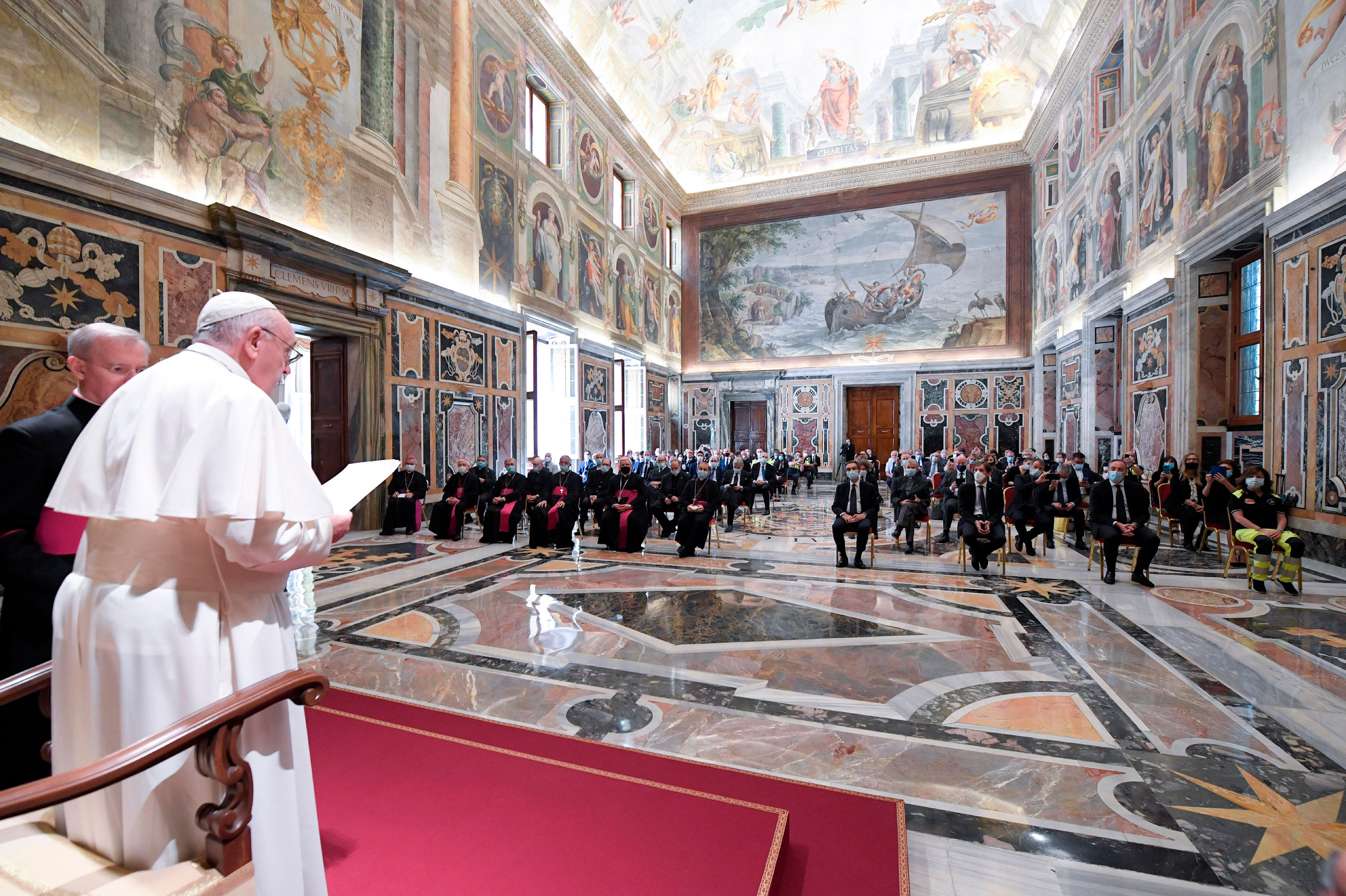 Pope Francis speaks at the Vatican on June 20.