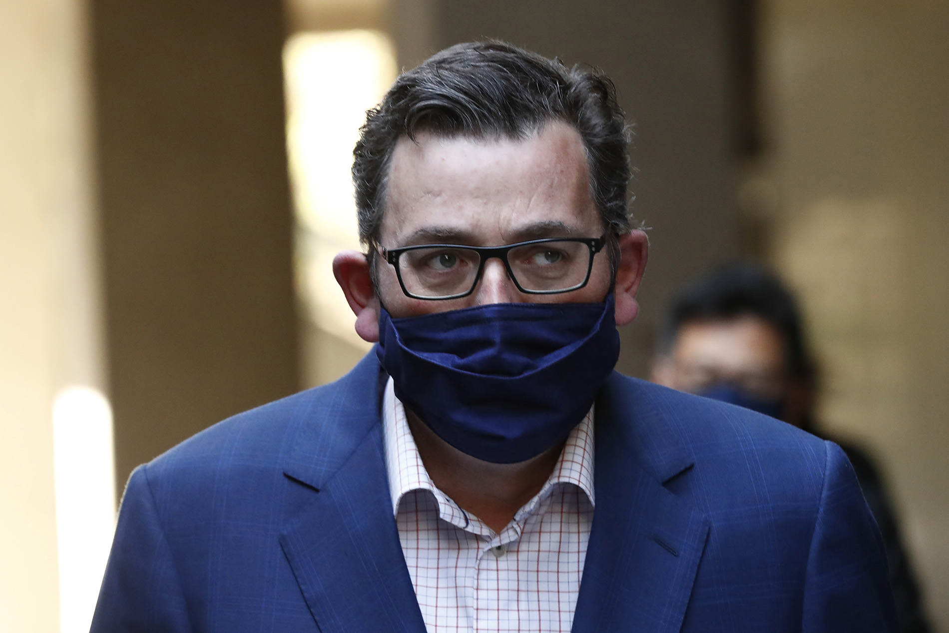 Victoria Premier Daniel Andrews walks into the daily briefing on September 11, in Melbourne, Australia. 