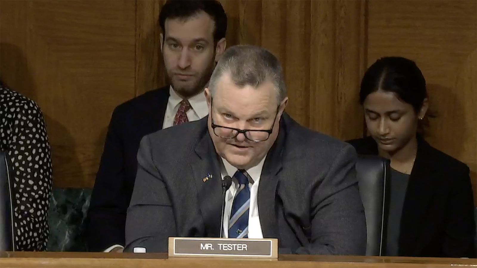 Montana Senator Jon Tester speaking at the Senate Banking, Housing, and Urban Affairs Committee hearing on "Recent Bank Failures and the Federal Regulatory Response" in Washington, DC, today. 