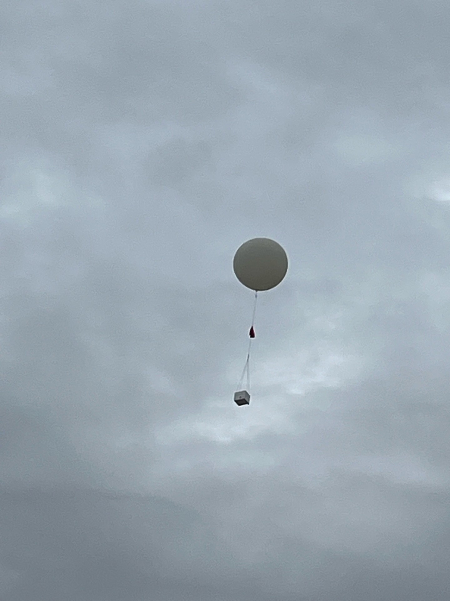 The team successfully launches the weather balloon and payload box.