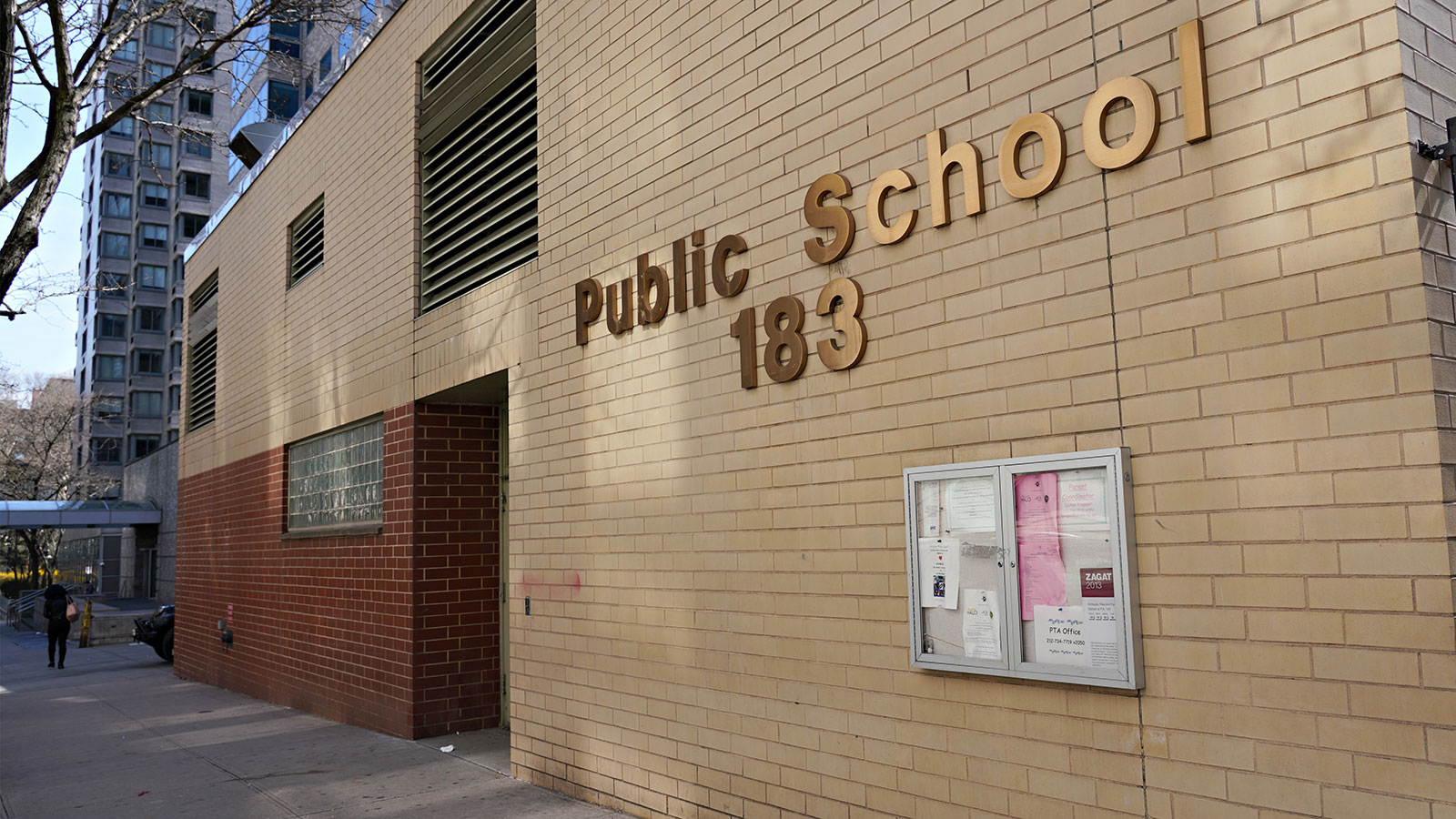 A view of a closed public school is seen in New York City as the coronavirus continues to spread across the United States on March 22.