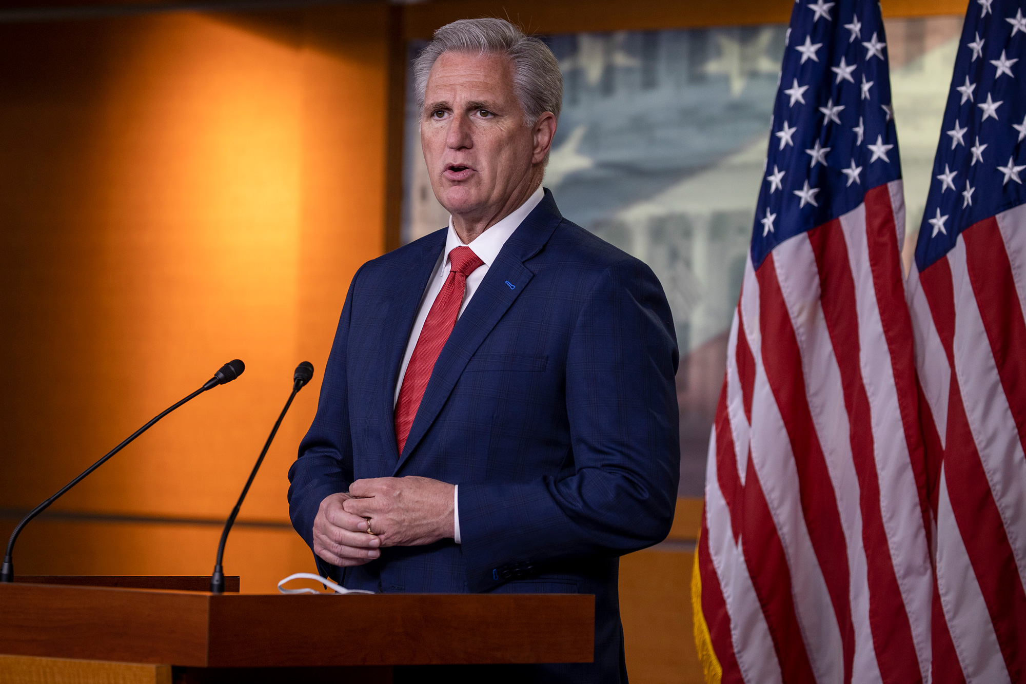 McCarthy, the Minority Leader in The House of Representatives, Stands