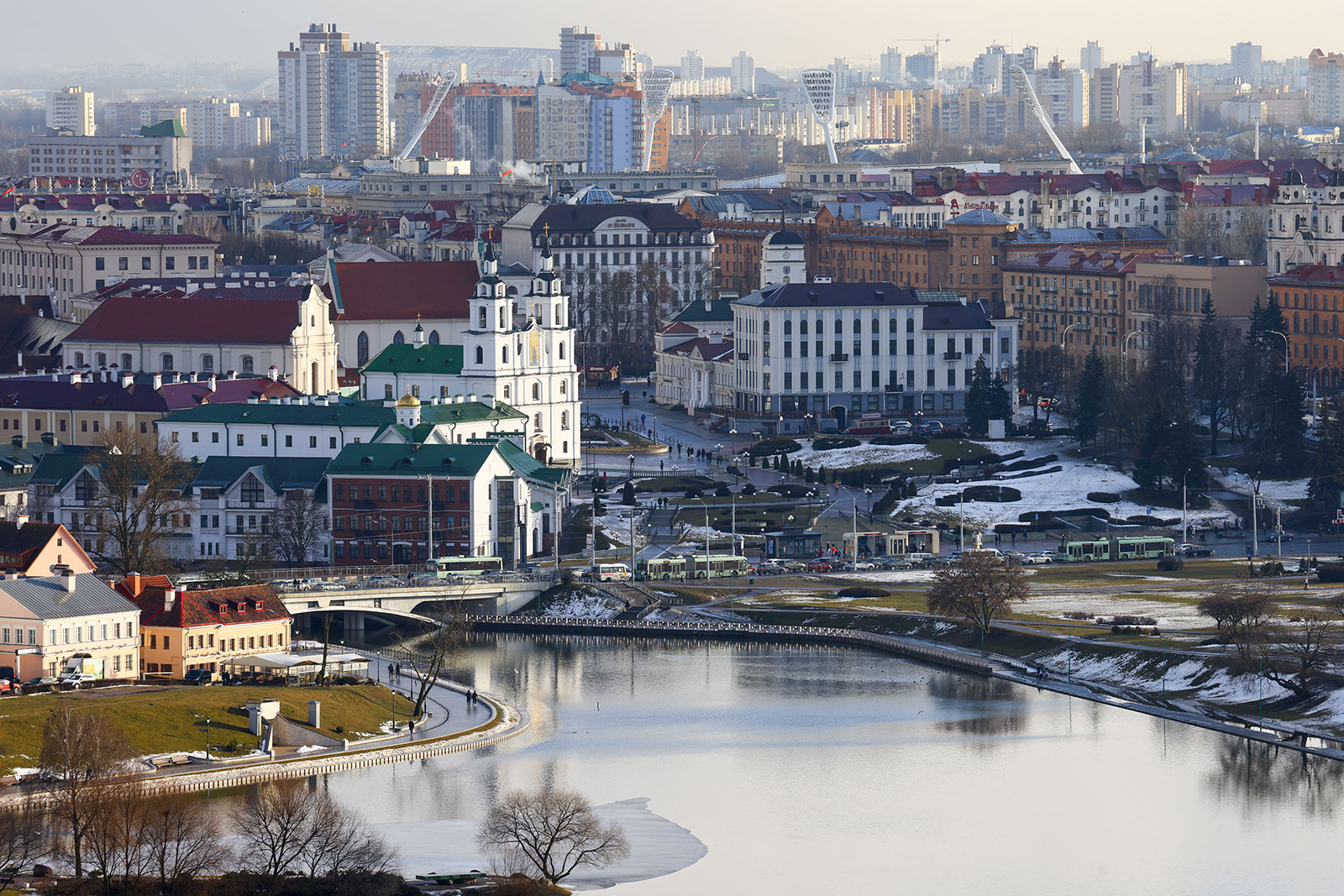 A general view of Minsk, Belarus, on February 18.