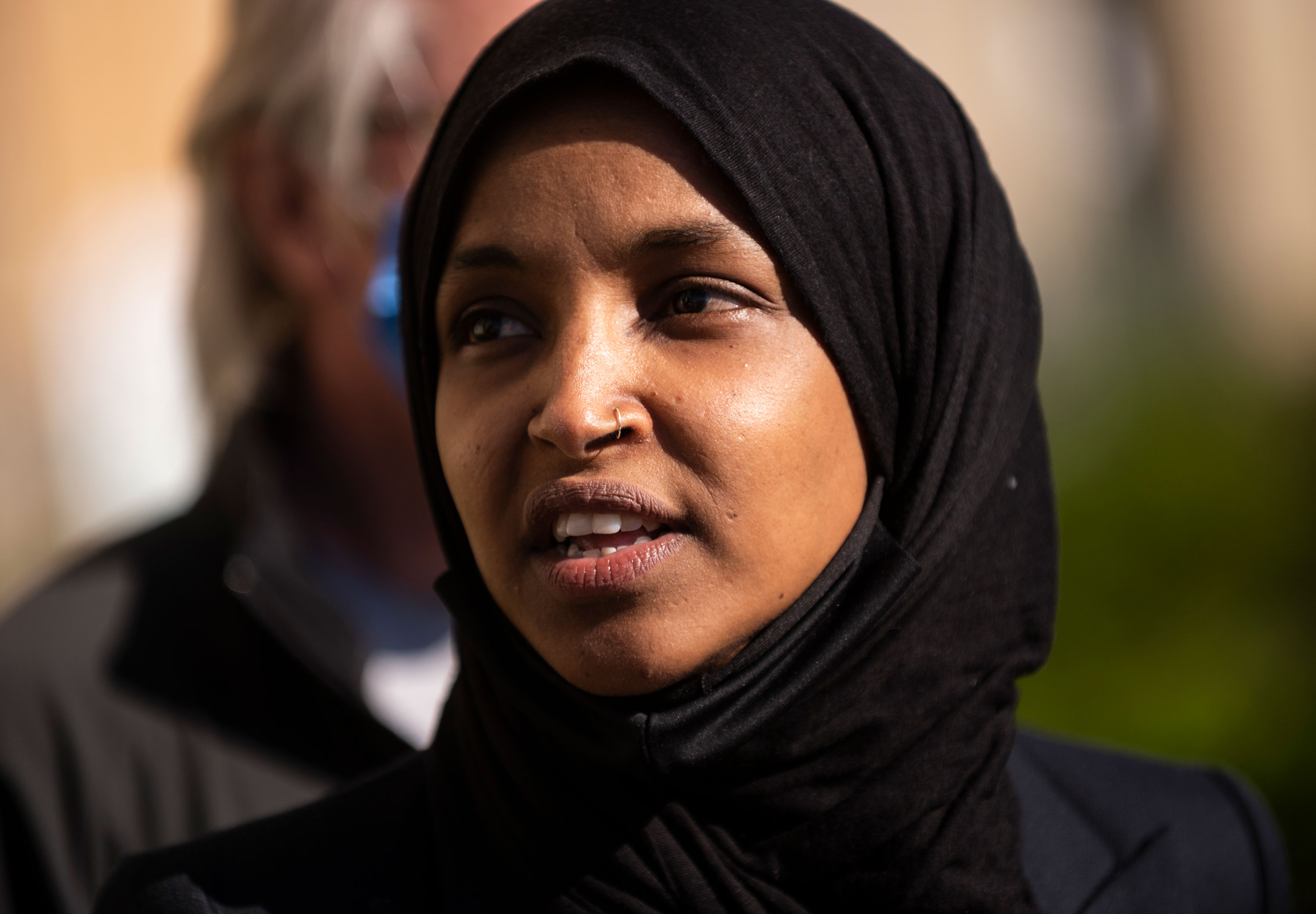 Rep. Ilhan Omar speaks during a press conference on May 30.
