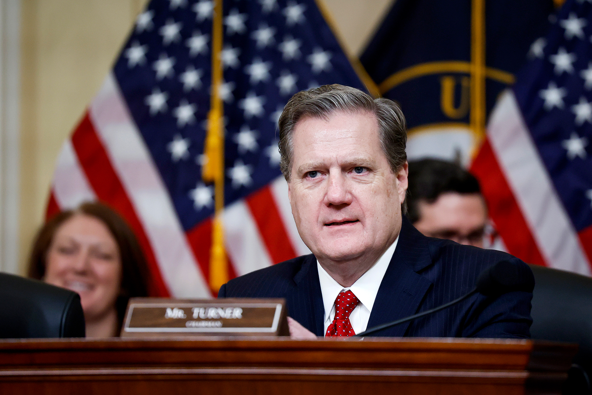 US House Intelligence Committee chairman Mike Turner speaks during a hearing in Washington, DC, on March 12. 