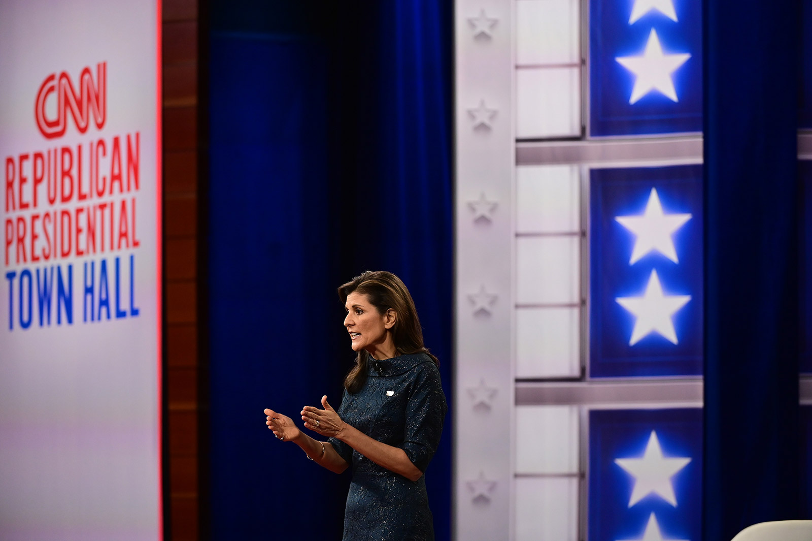 The event took place at a pivotal moment for Haley after coming in third in the Iowa caucuses.