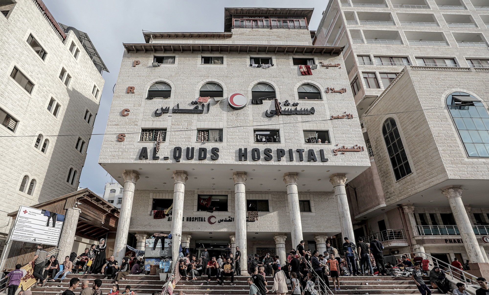 The Al-Quds Hospital in the Tel al-Hawa neighborhood of Gaza on October 31.