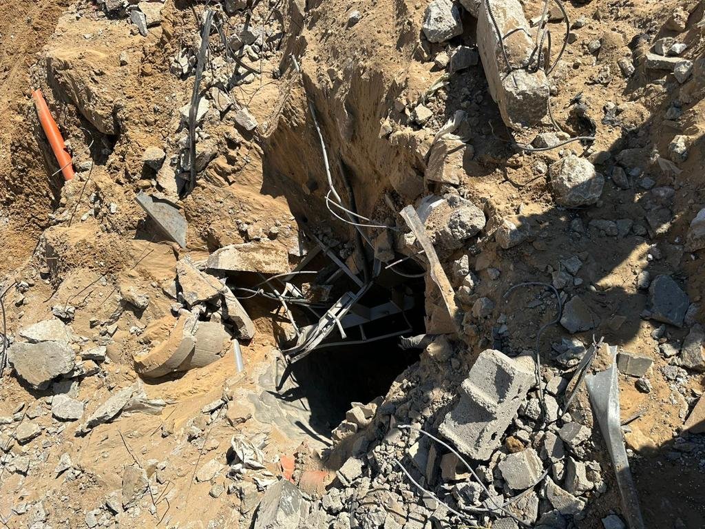 An image of the alleged Hamas tunnel that was released by the Israel Defense Forces on November 16.