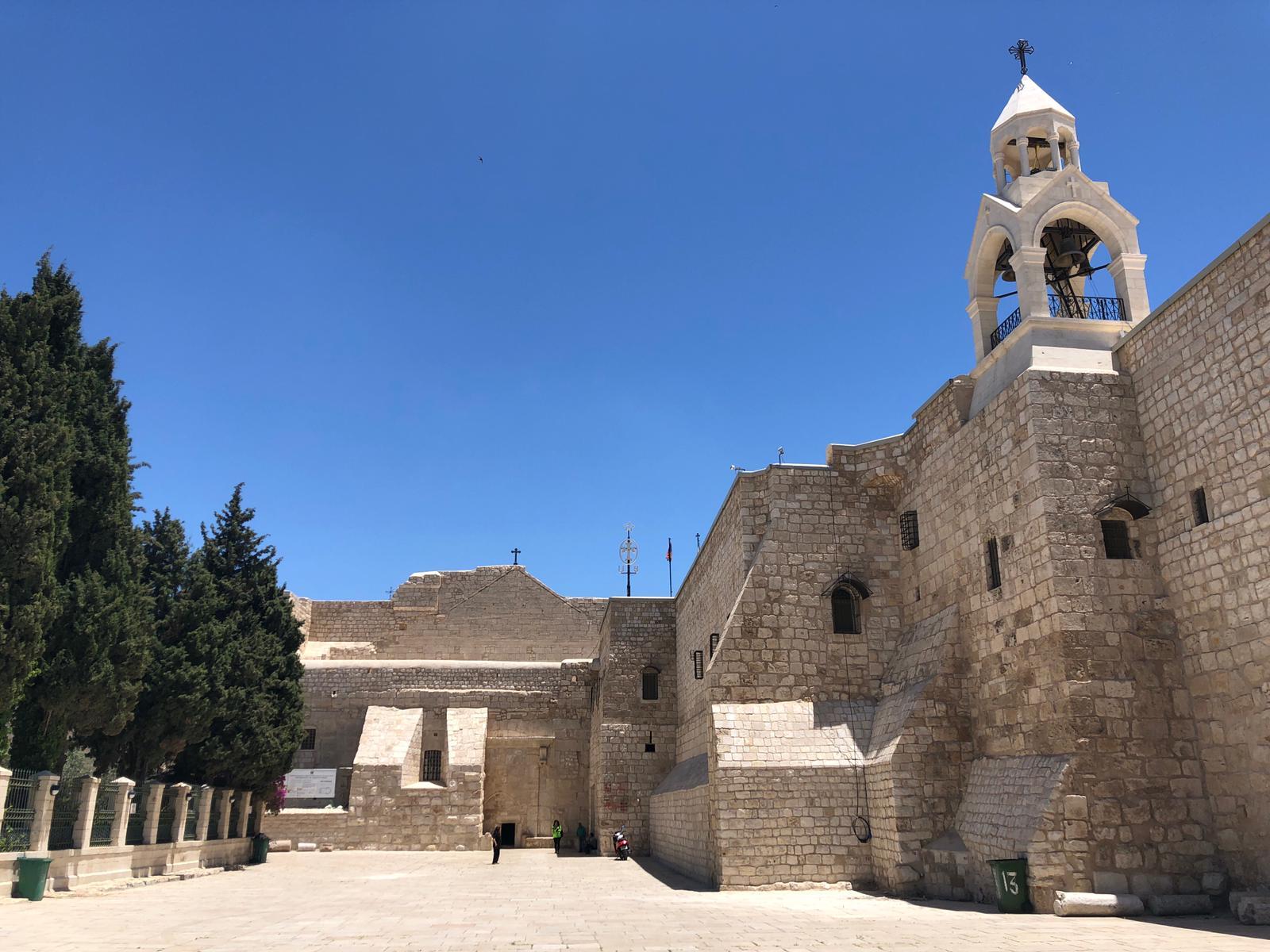 The entrance to the Church of Nativity, which in the past would usually be full of tour groups.