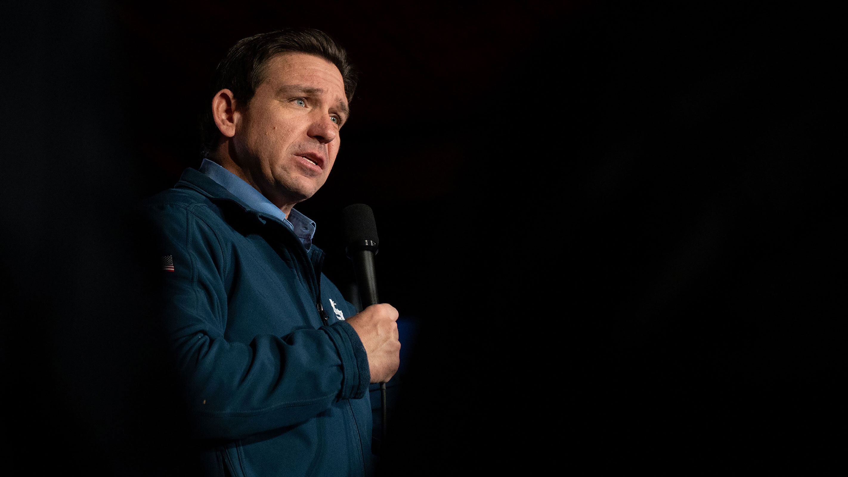 Florida Gov. Ron DeSantis holds a town hall in Hampton, New Hampshire, on January 17. 