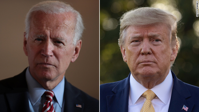 Democratic presidential nominee Joe Biden, left, and President Donald Trump.