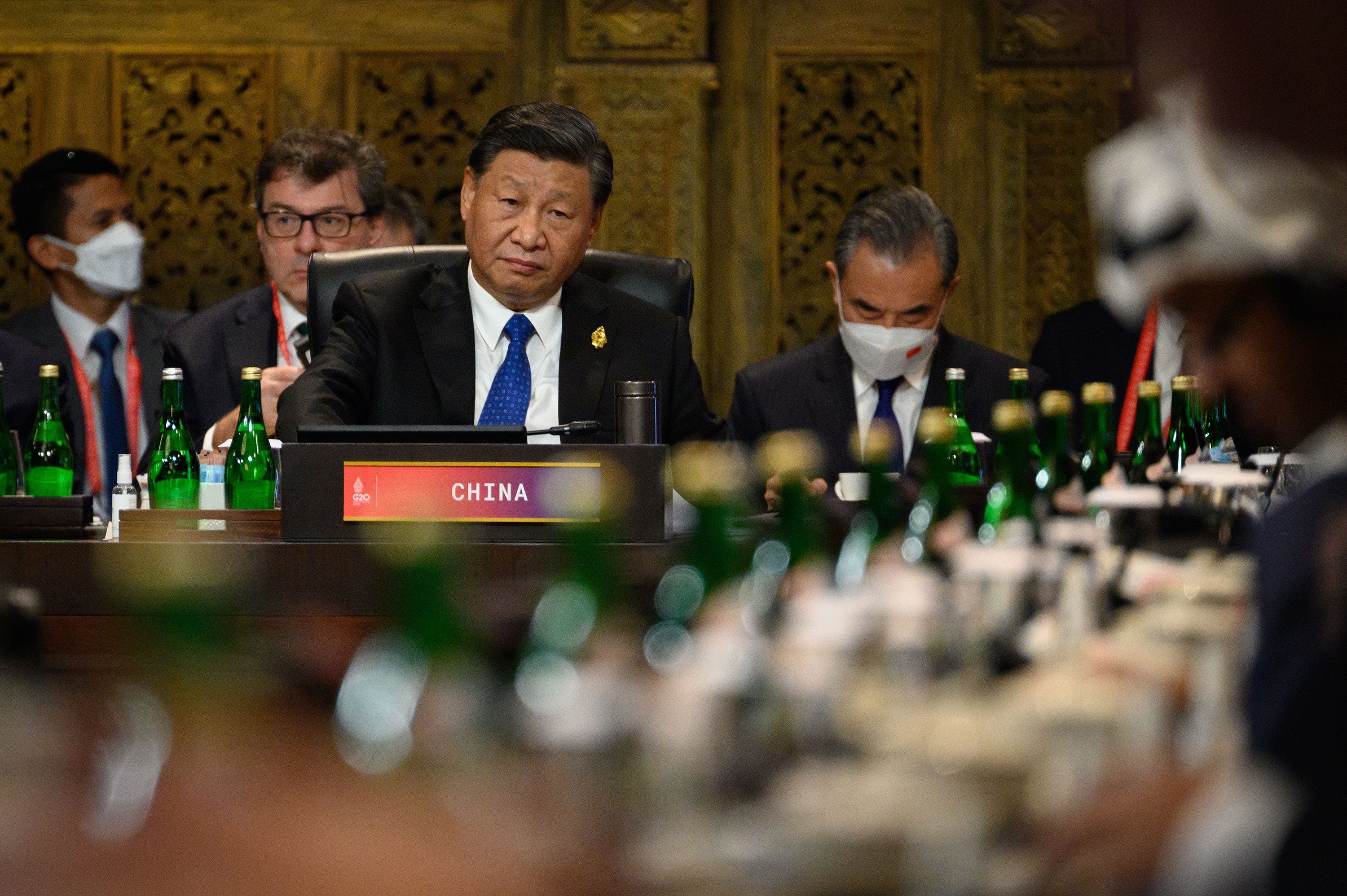 China's President Xi Jinping attends a working session during the G20 Summit in November 2022 in Nusa Dua, Indonesia.