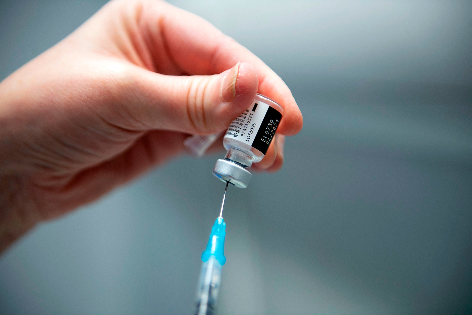 A nurse prepares a Covid-19 vaccine in Glasgow, Scotland, on January 23.