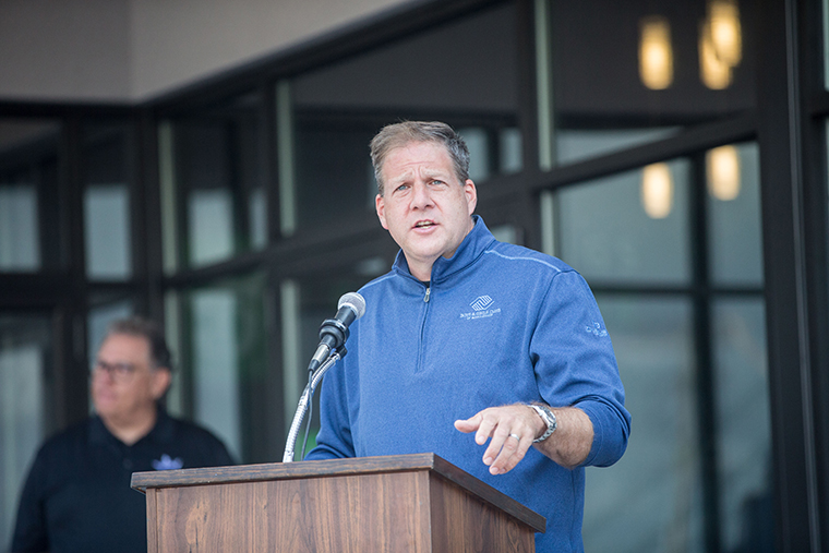 New Hampshire Governor Christopher Sununu on September 2, 2020 in Manchester, New Hampshire. 