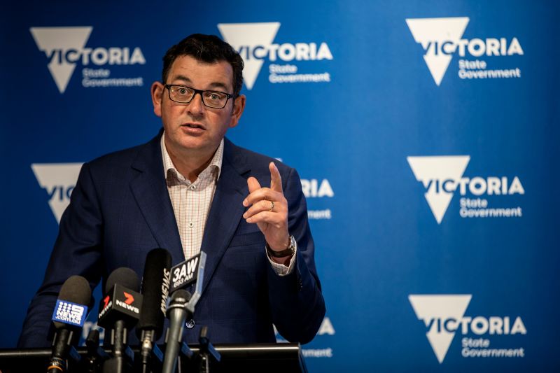 Victoria Premier Daniel Andrews speaks at a news conference on February 12, in Melbourne.