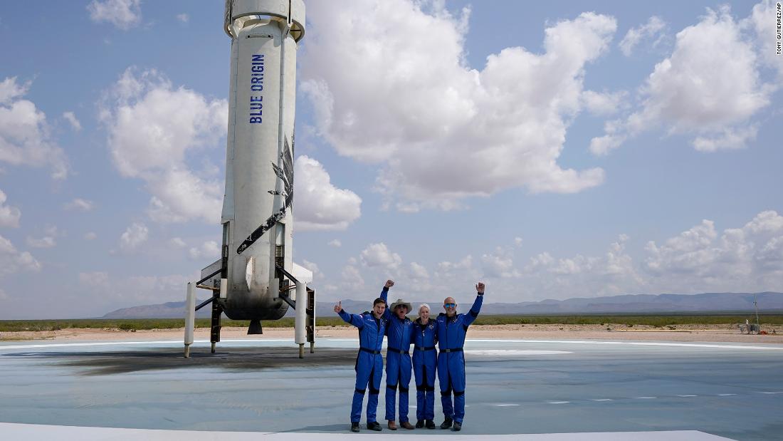 jeff bezos touches space aboard blue origin rocket