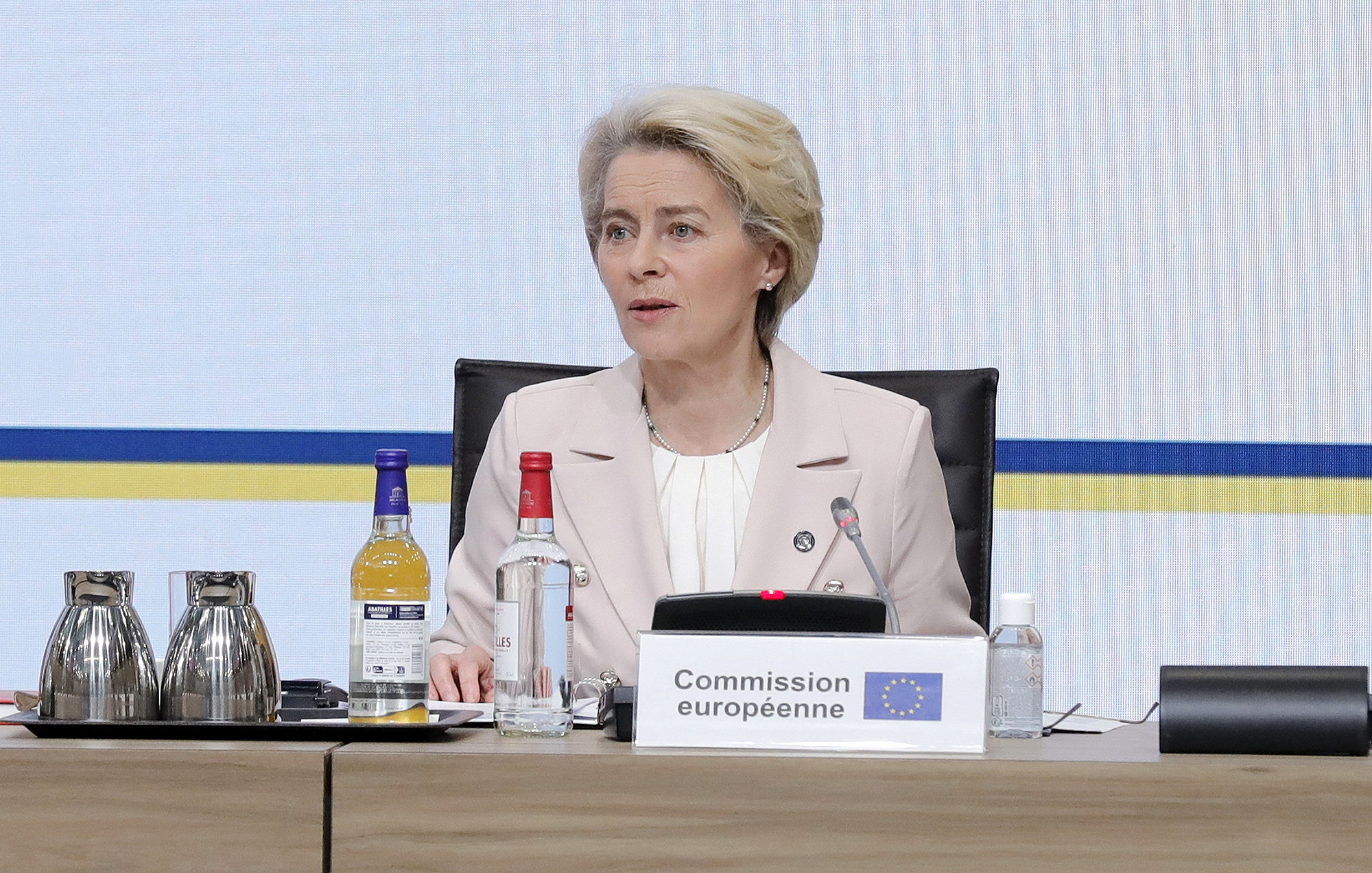 European Commission President Ursula Von Der Leyen attends the 'Solidarity with Ukrainian people' conference in Paris, France, on December 13.