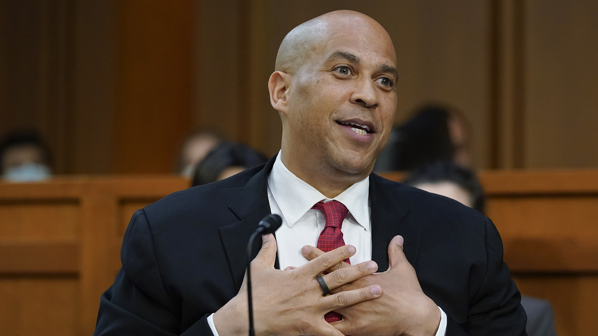 Sen. Cory Booker, speaks during a confirmation hearing for Supreme Court nominee Ketanji Brown Jackson on Wednesday, March 23.