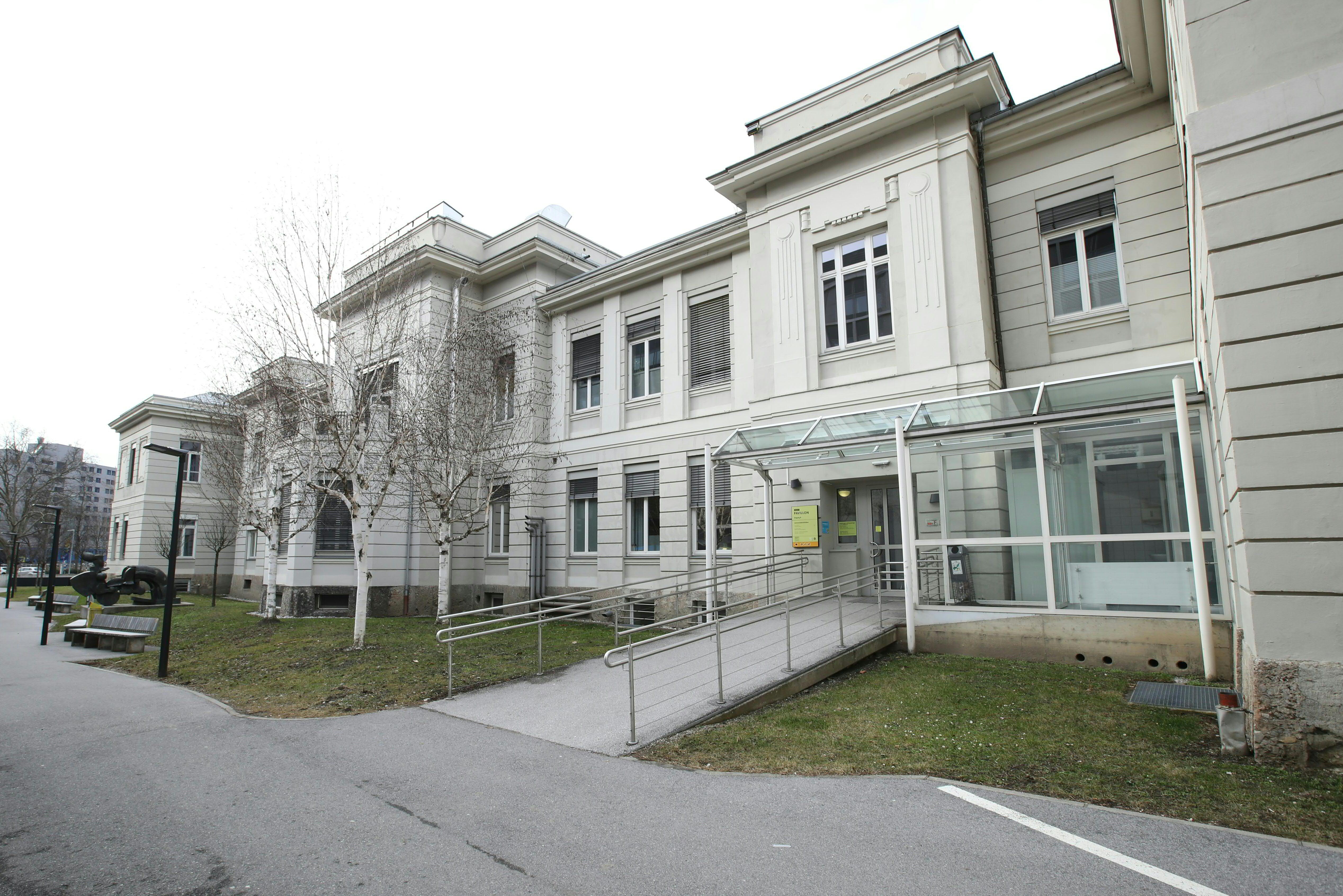 A general view of the Infectiology Department of the University Hospital in Innsbruck, Austria on Tuesday, February 25, as two people are currently in isolation after being confirmed infected with the coronavirus.