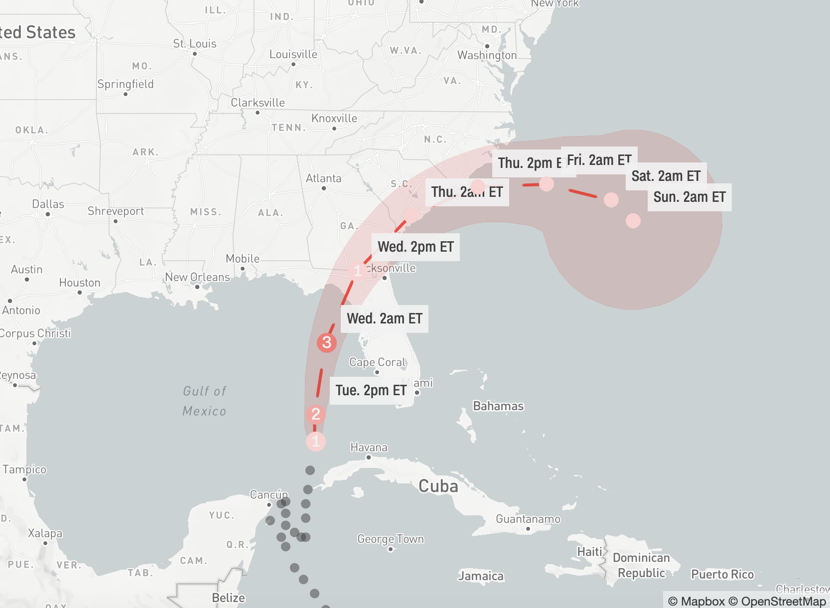 Only 2 major hurricanes on record have made landfall in region of