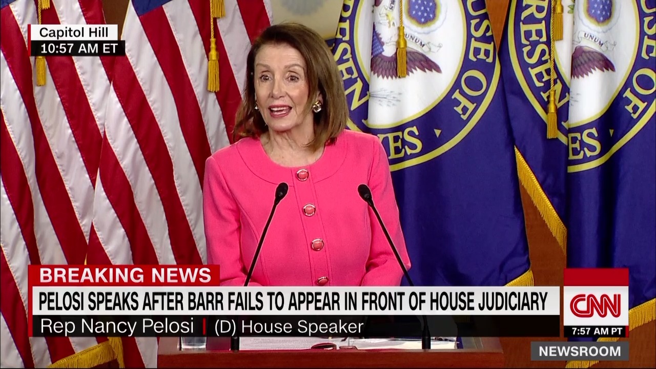 Nancy Pelosi Accuses Barr Of Lying To Congress Thats A Crime