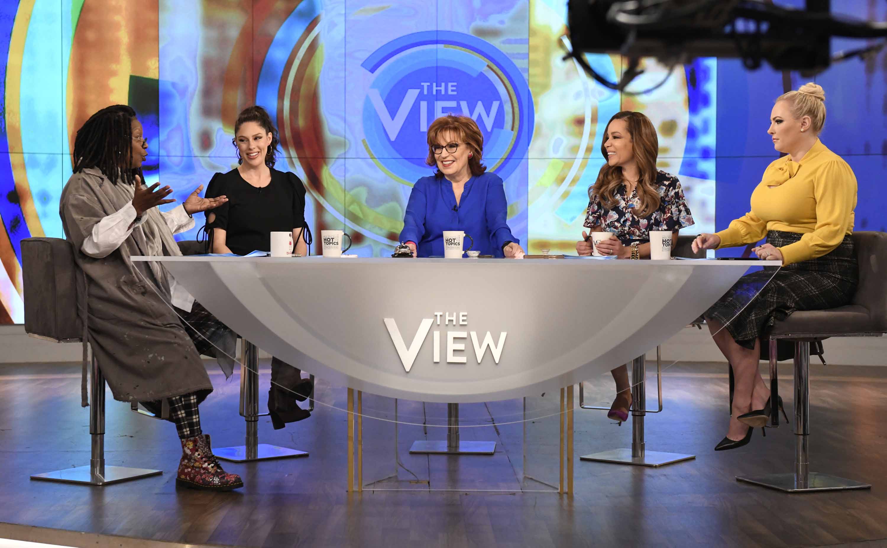 Presenters of Walt Disney Television's show "The View" are pictured on set in March 2019.